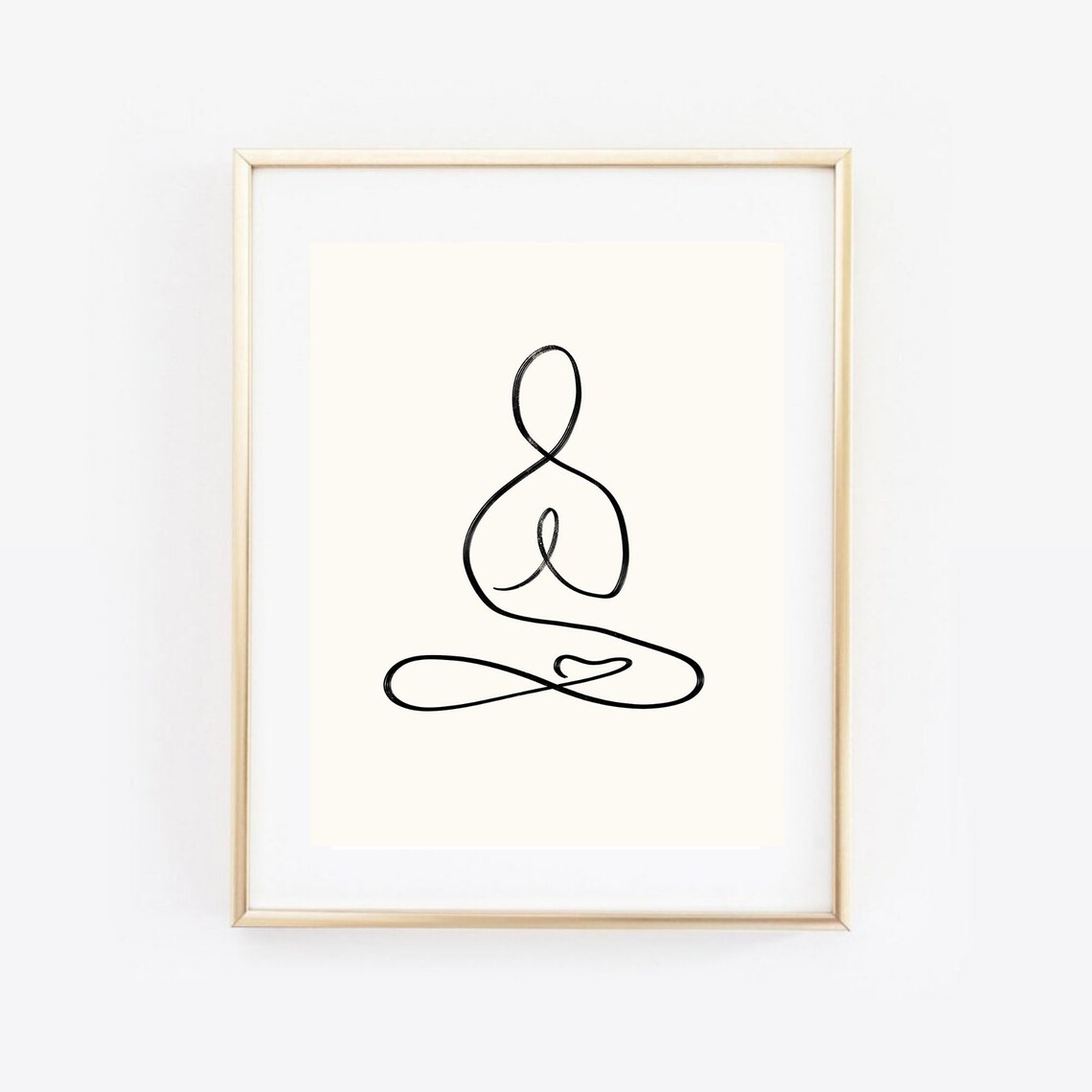 Abstract Woman Body Silhouette Line Art Minimalist Wall Art Poster