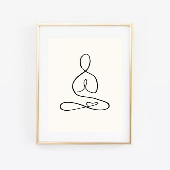 Abstract Woman Body Silhouette Line Art Minimalist Wall Art Poster