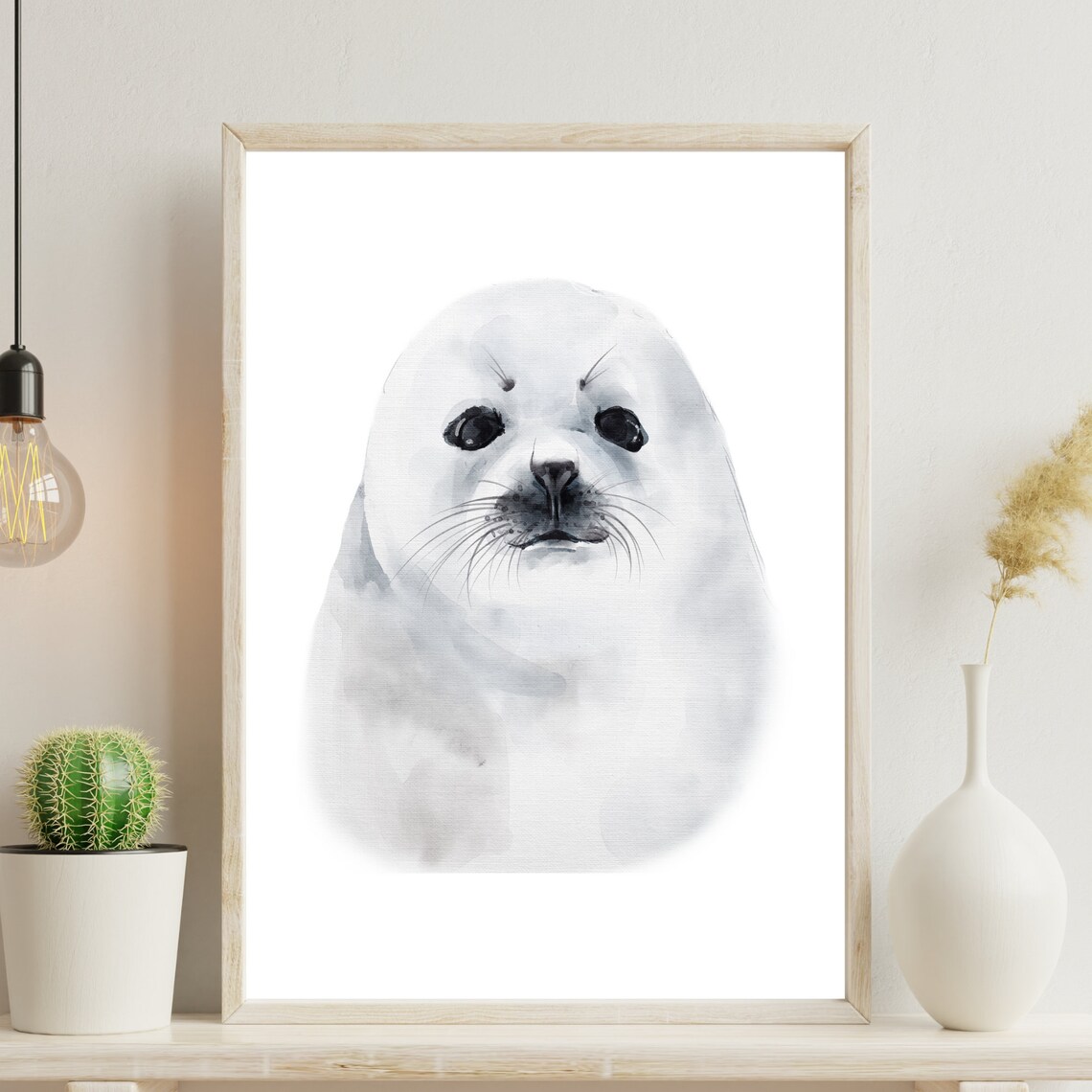 Seal And Howler Seal Watercolor Art Print