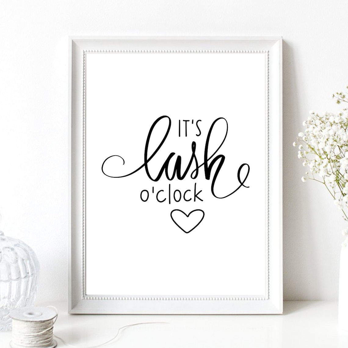 Its Lash O'Clock Typography Poster Print
