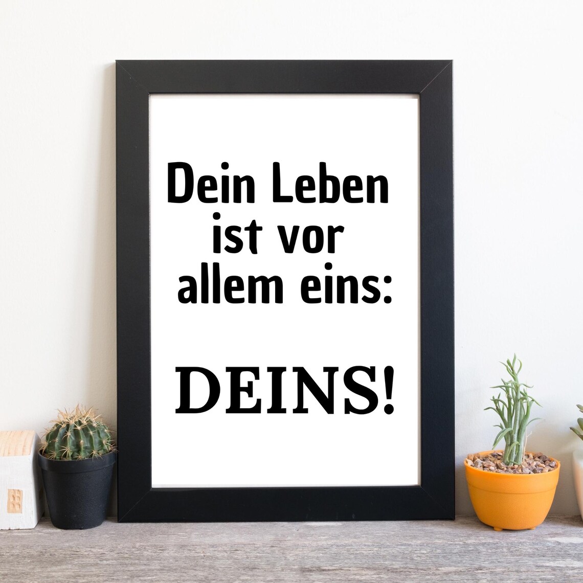 German Life Quote Your Life Is Yours Bold Typography Motivational Poster - Image 3