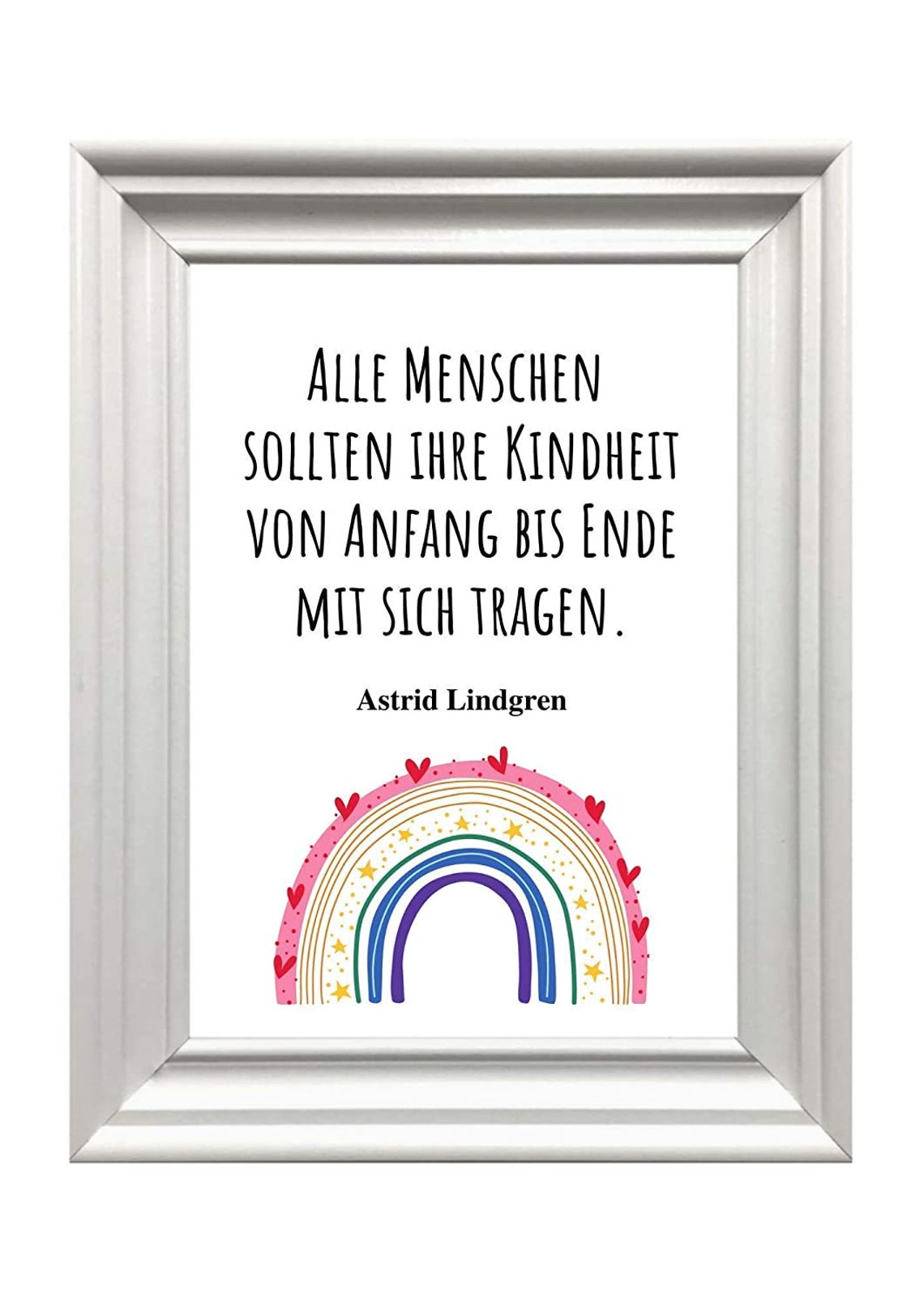 Din A4 Art Print Without Frame Saying Carrying Childhood In You Motivation Courage Image Poster Gift Print - Image 3