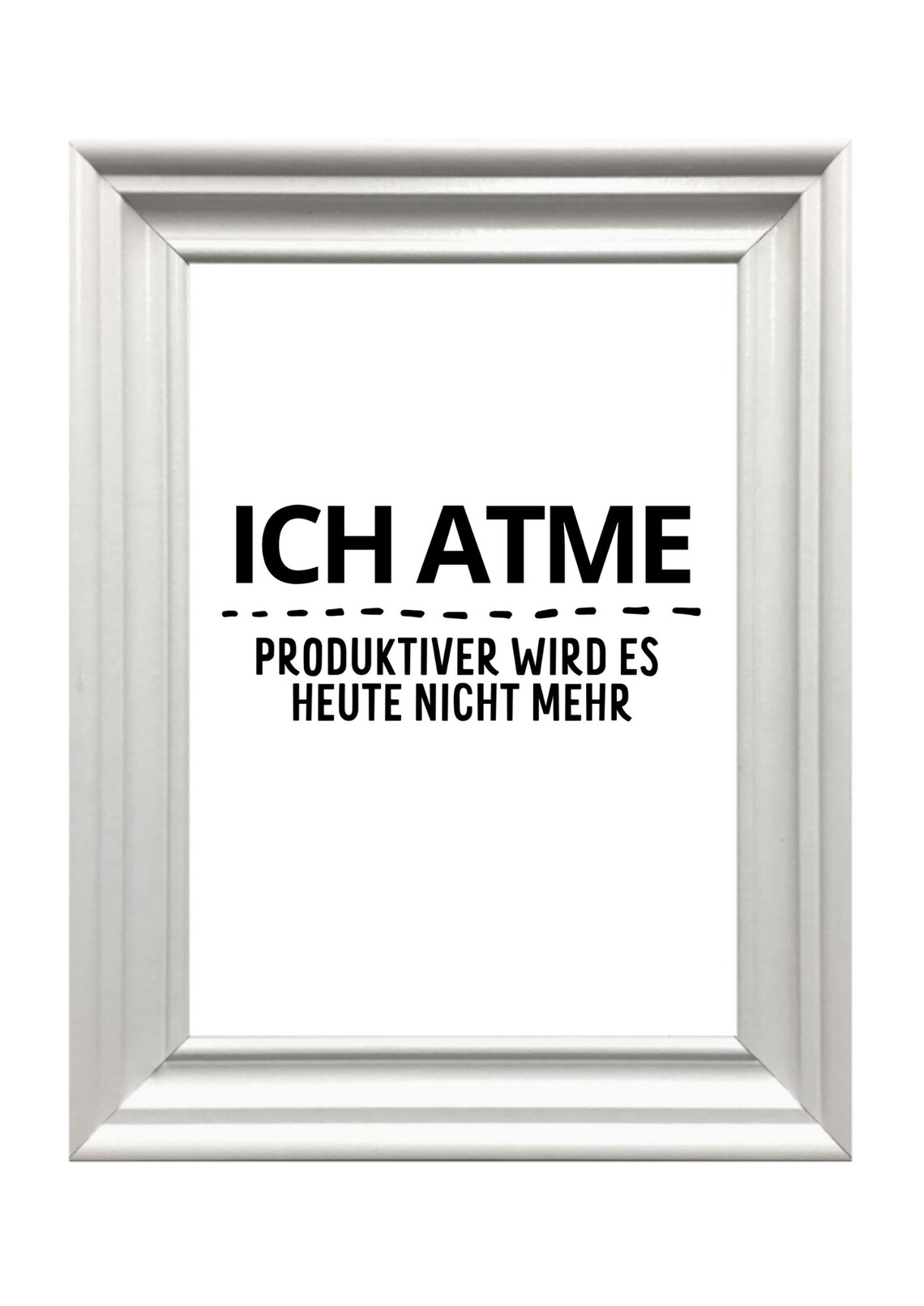 Ich Atme Funny German Office Quote Minimalist Typography Wall Art - Image 3