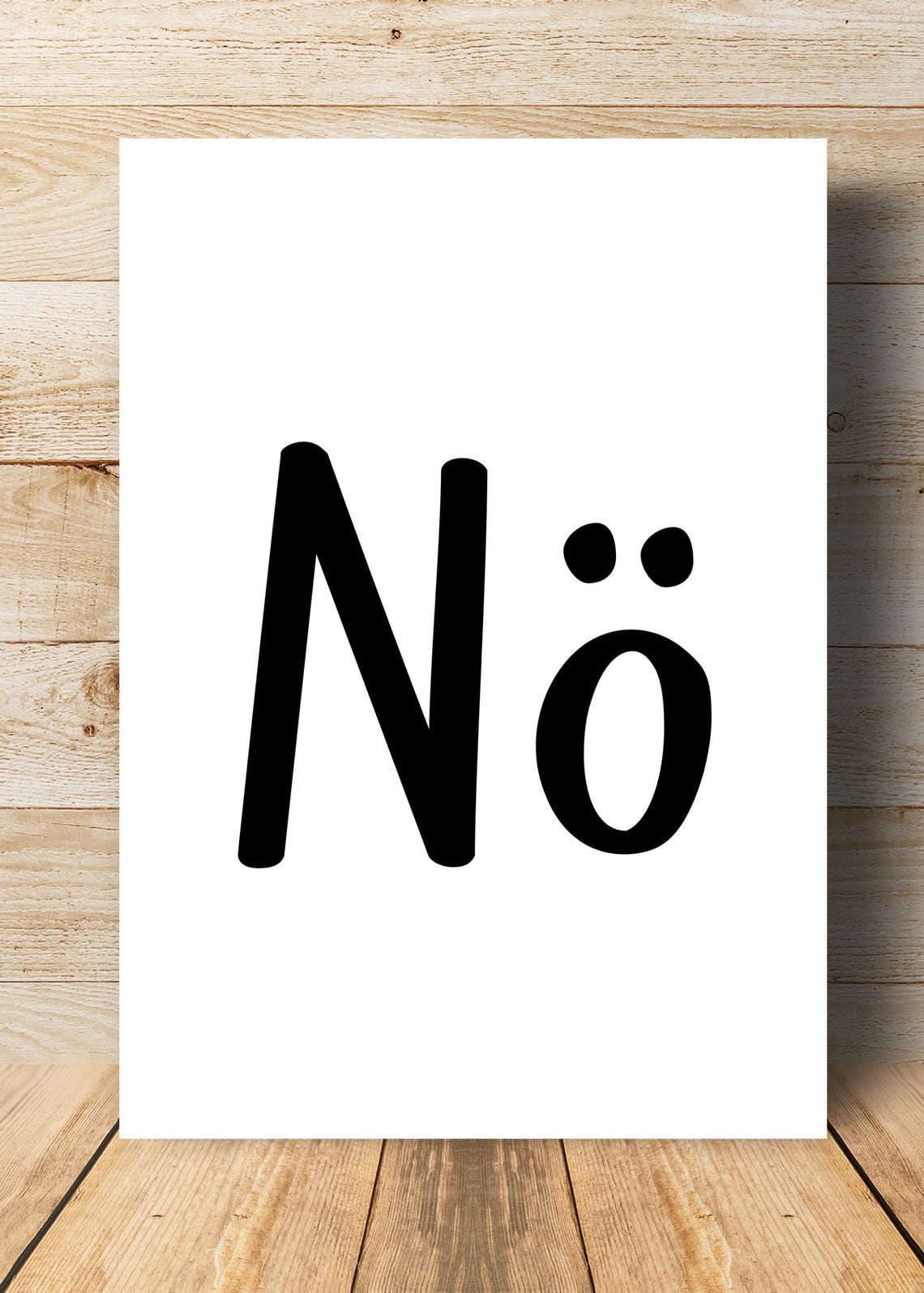 Noe German Funny Office Quote Minimalist Typography Wall Art - Image 3