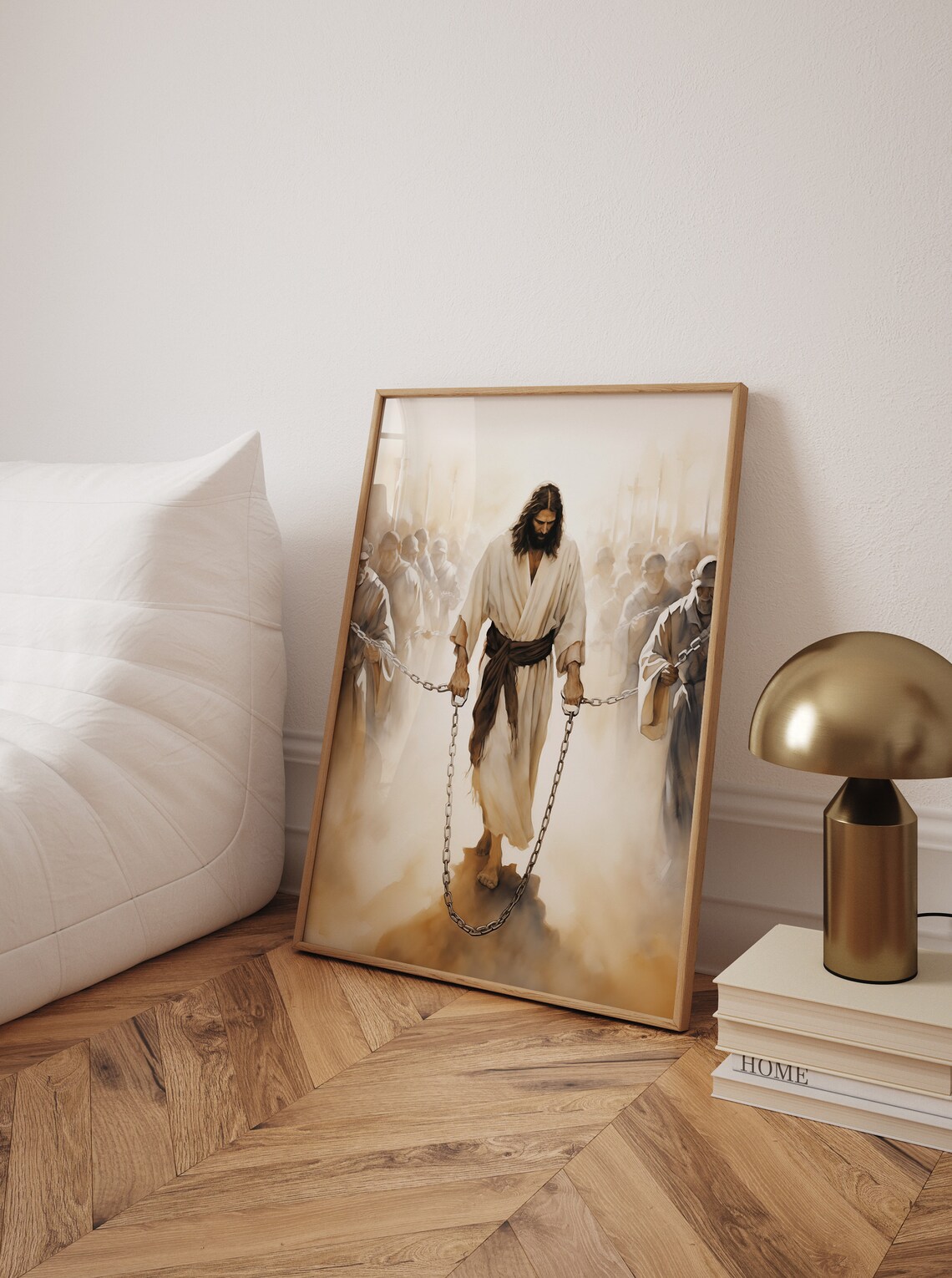 Jesus in Chains Watercolor Passion of Christ Christian Art Print - Image 2