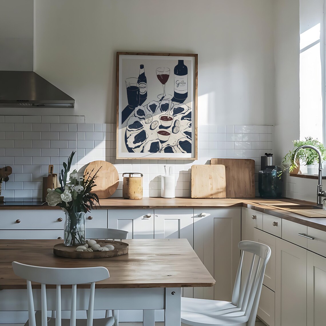 Oyster Print, Coastal Kitchen Decor Poster - Image 4