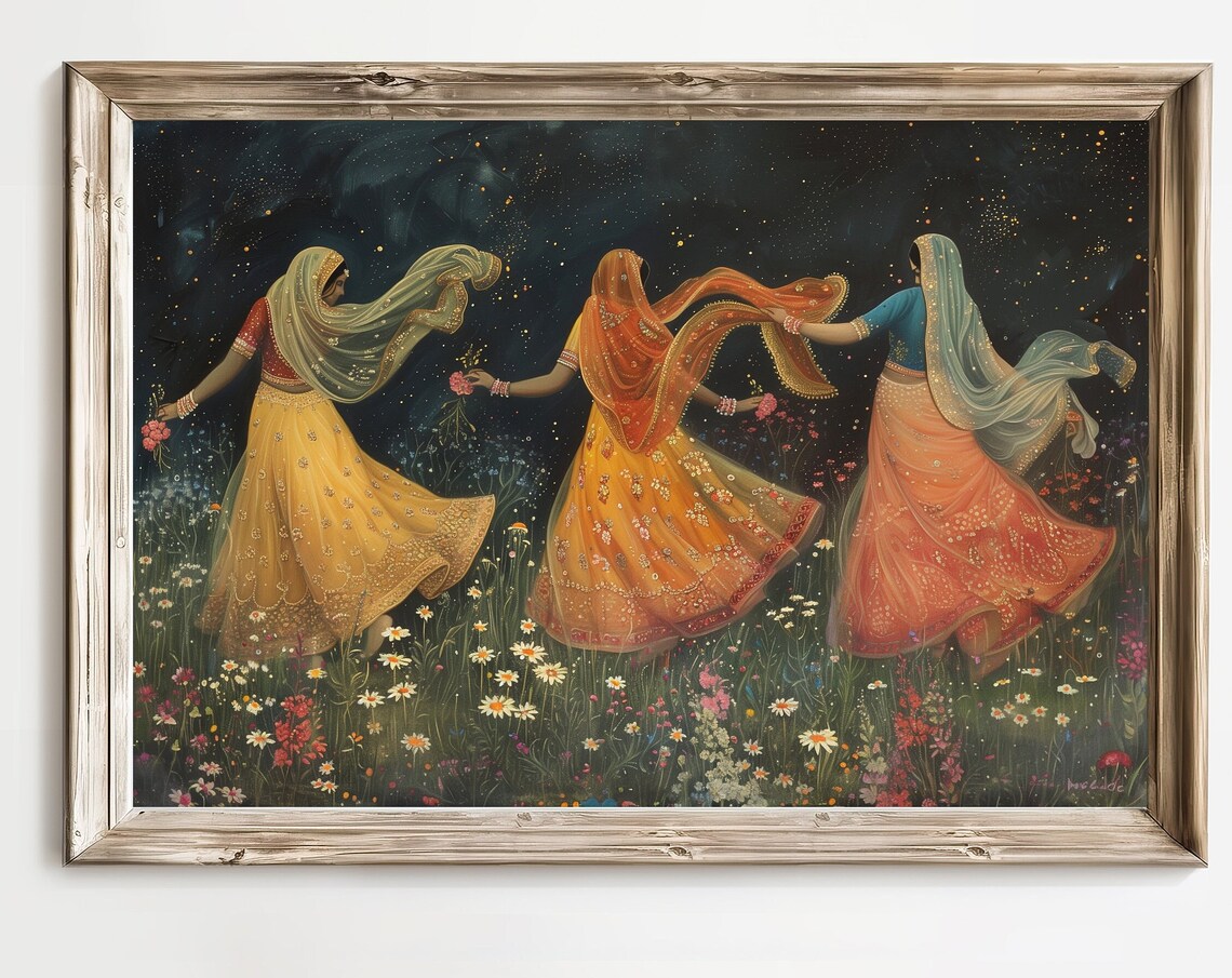 Gul E Bahar Indian Vintage Painting Art Print