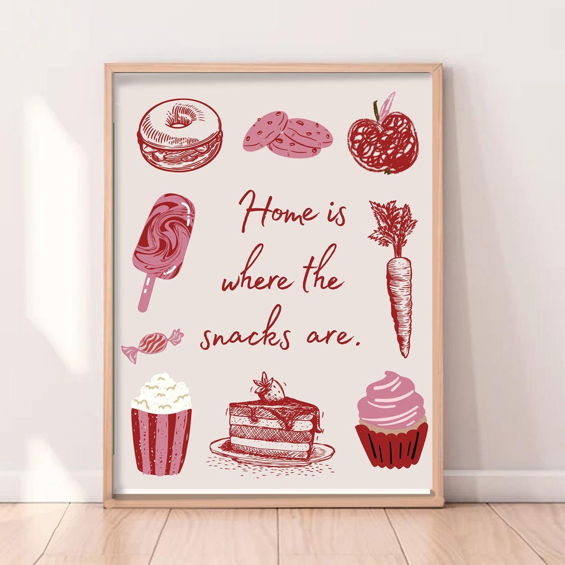 Home Is Where The Snacks Are, Funny Kitchen Quote