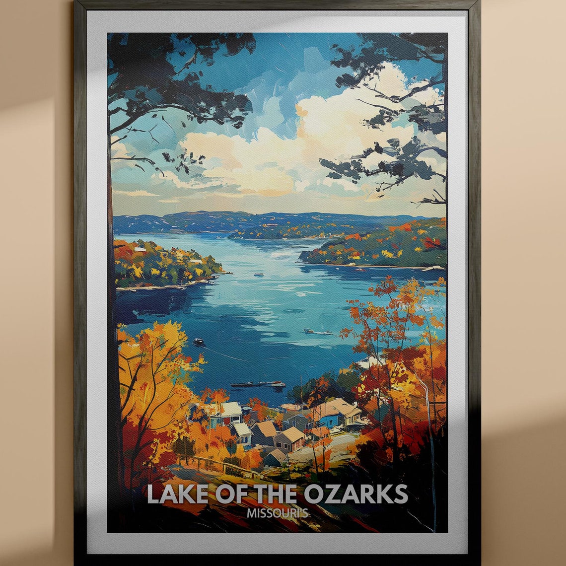 Ozarks Print Lake Of The Ozarks Poster Missouri Lake Art Missouri Travel Poster Nature Prints