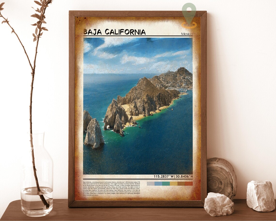 Baja California Sur Print Black And White Baja California Sur Wall Art Baja California Sur Poster Baja California Sur Photo Mexico - Image 6