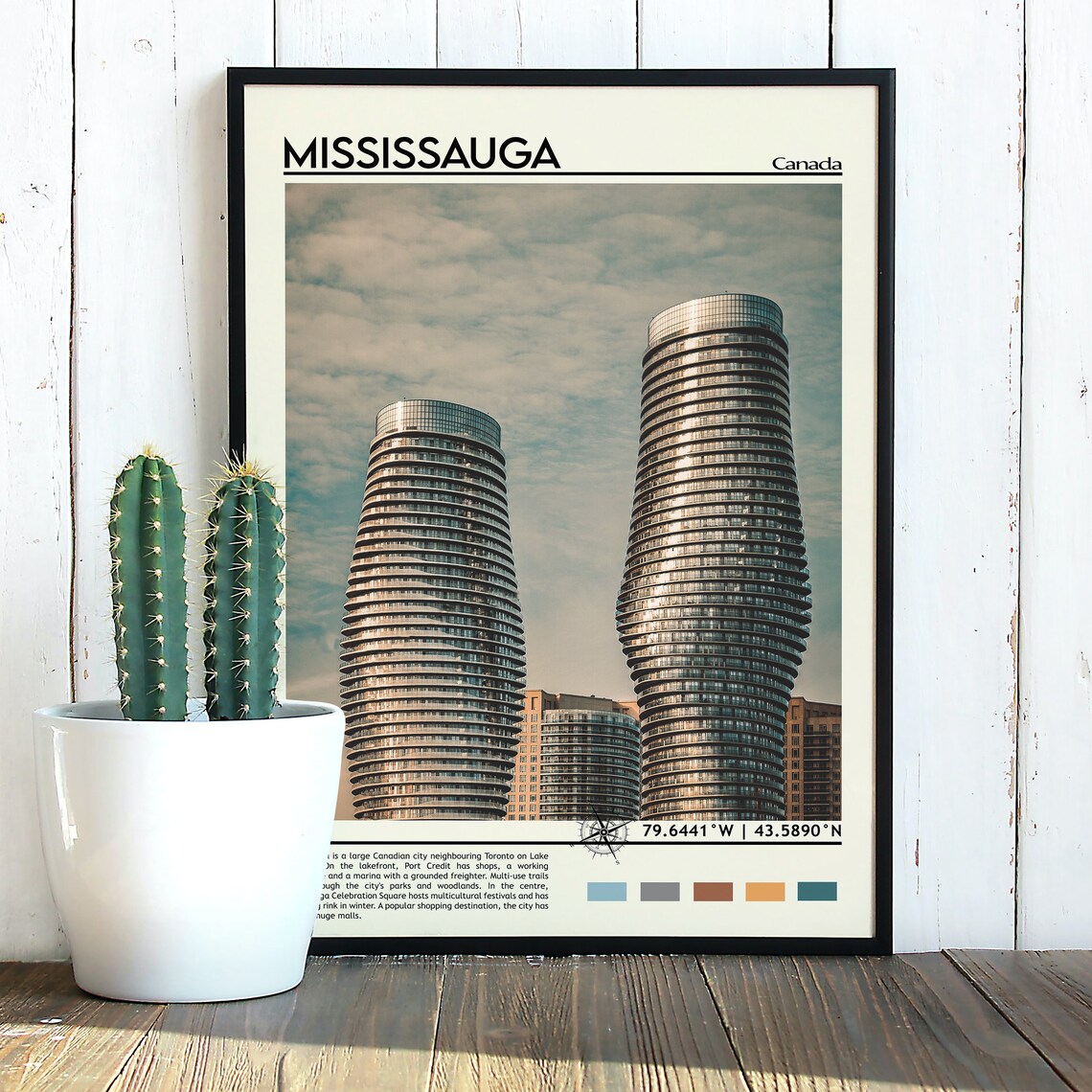 Mississauga Canada Twisting Towers Photo Modern Travel Wall Art - Image 3