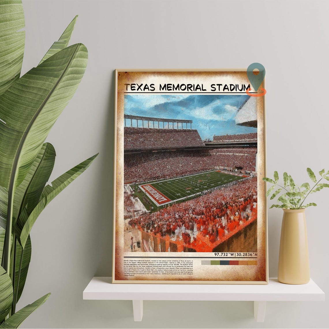 Texas Memorial Stadium Austin Longhorns Football Game Day Poster - Image 5