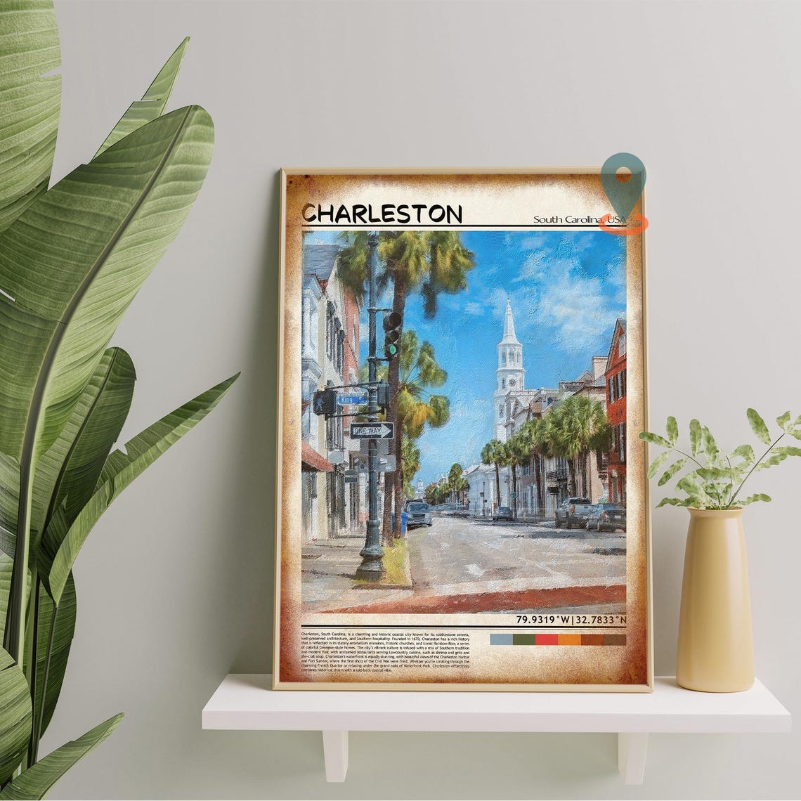 Charleston Print Charleston Wall Art Charleston Poster Charleston Photo Charleston Travel Poster Charleston City South Carolina - Image 5
