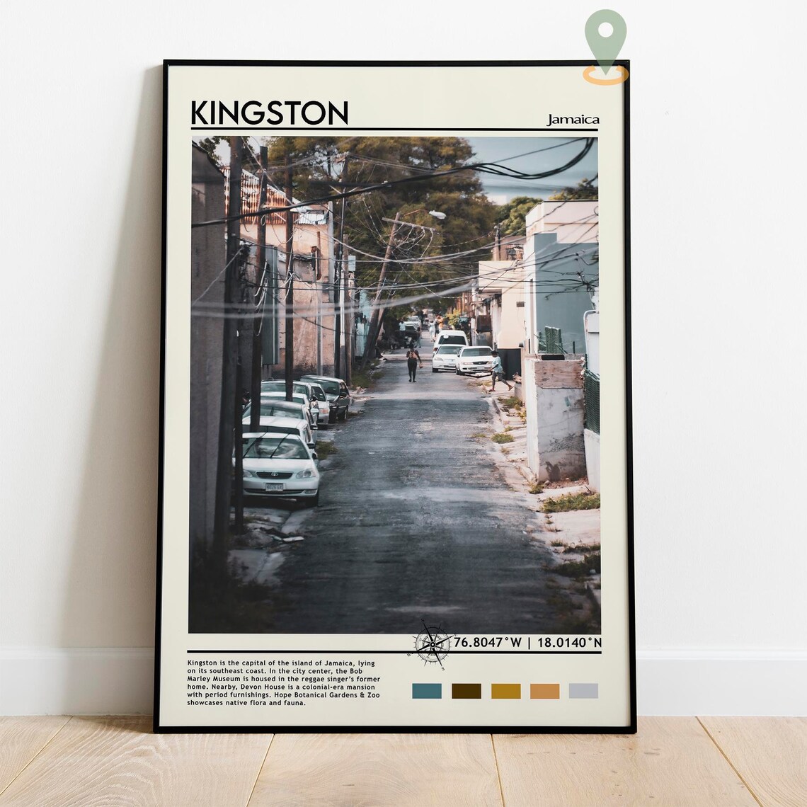Kingston Print Vintage Poster Kingston Art Kingston Poster Kingston Photo Kingston Poster Print Jamaica Poster Travel Gift - Image 3