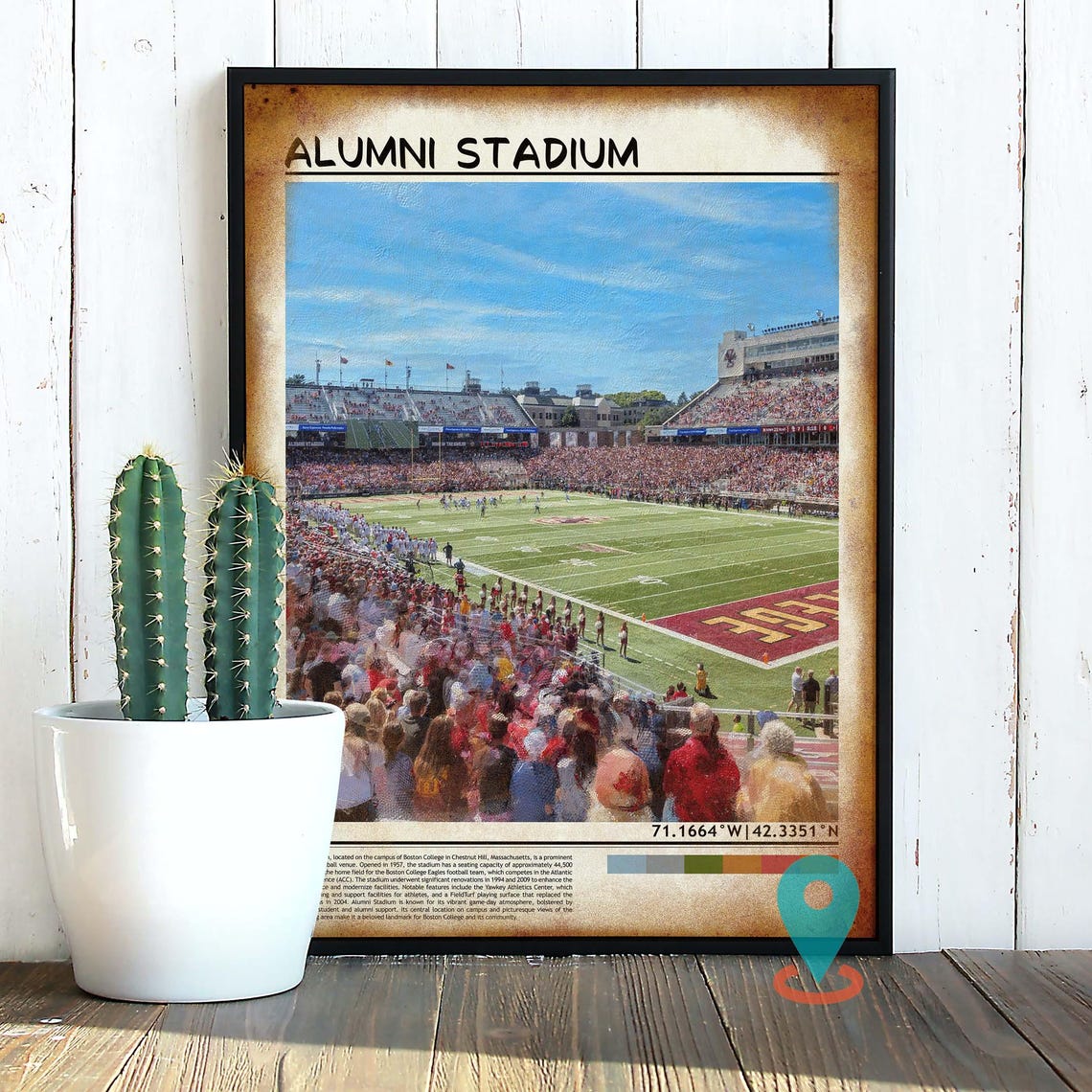Alumni Stadium Print Alumni Stadium Wall Art Alumni Stadium Poster Alumni Stadium Photo Alumni Stadium Dorm Art Alumni Stadium Boston - Image 2