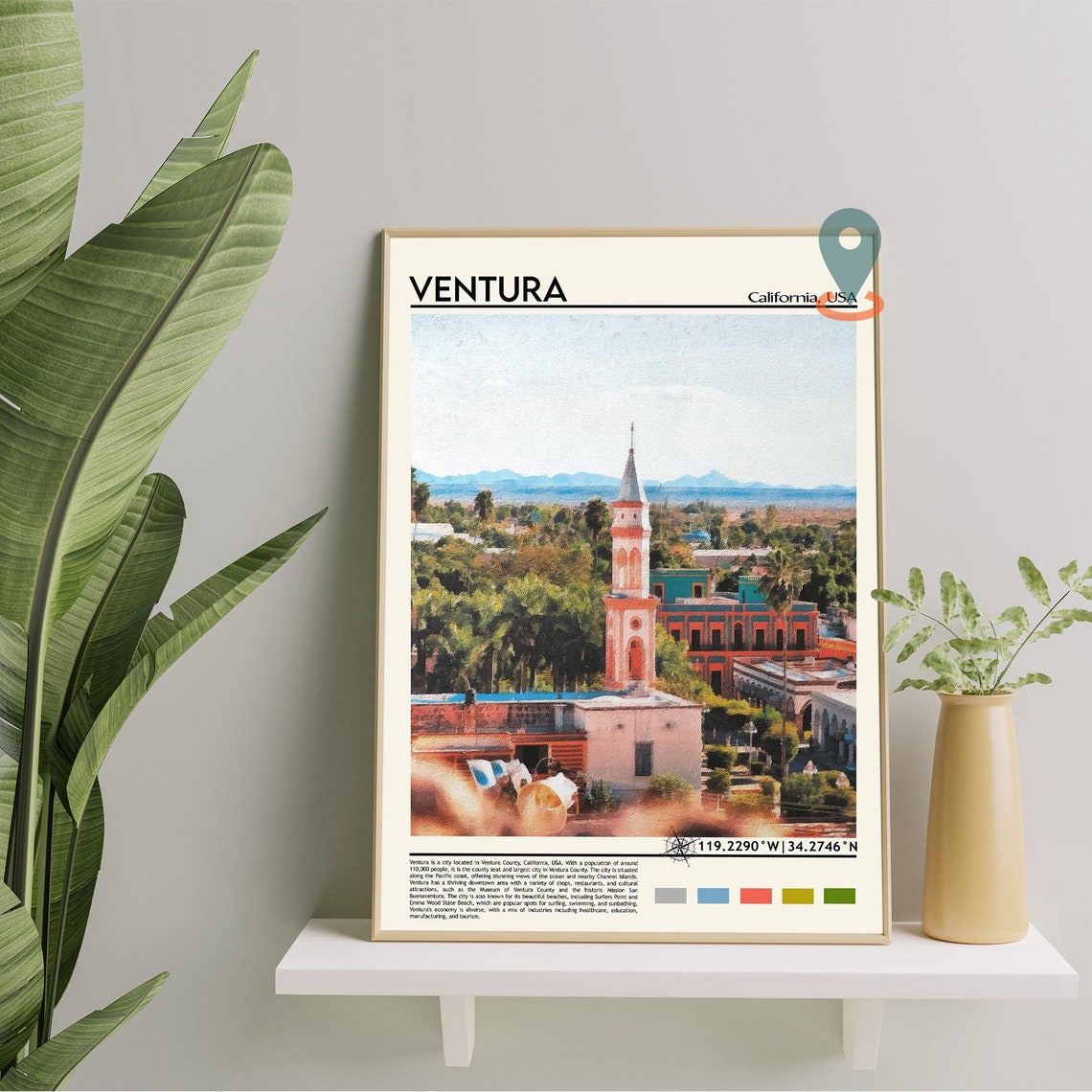 Ventura Print Ventura Poster Ventura Wall Art Ventura Travel Ventura Art Print Ventura Artwork Ventura Photo Ventura California Print - Image 5