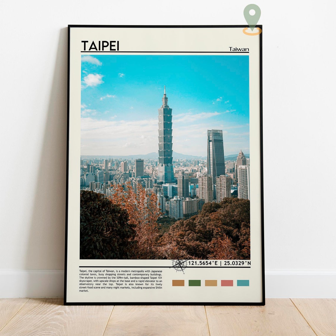 Taipei Print Taipei Art Taipei Photo Taipei Poster Print Taipei Painting Taiwan Poster Taipei Artwork Taipei Gift Taipei City - Image 2