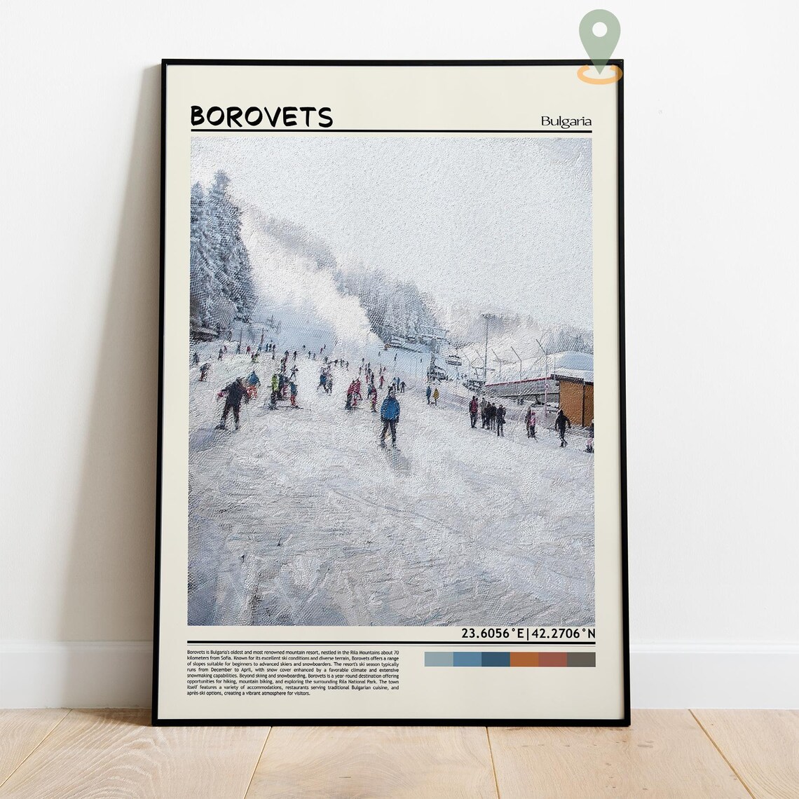 Borovets Bulgaria Ski Resort Crowded Slope Winter Fun Photo Poster - Image 5