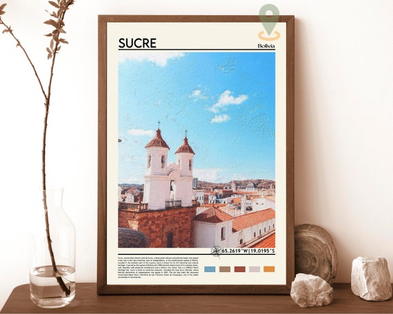 Sucre Print Sucre Poster Sucre Wall Art Sucre Travel Sucre Art Print Sucre Artwork Sucre Photo Sucre Bolivia Print Chuquisaca Art