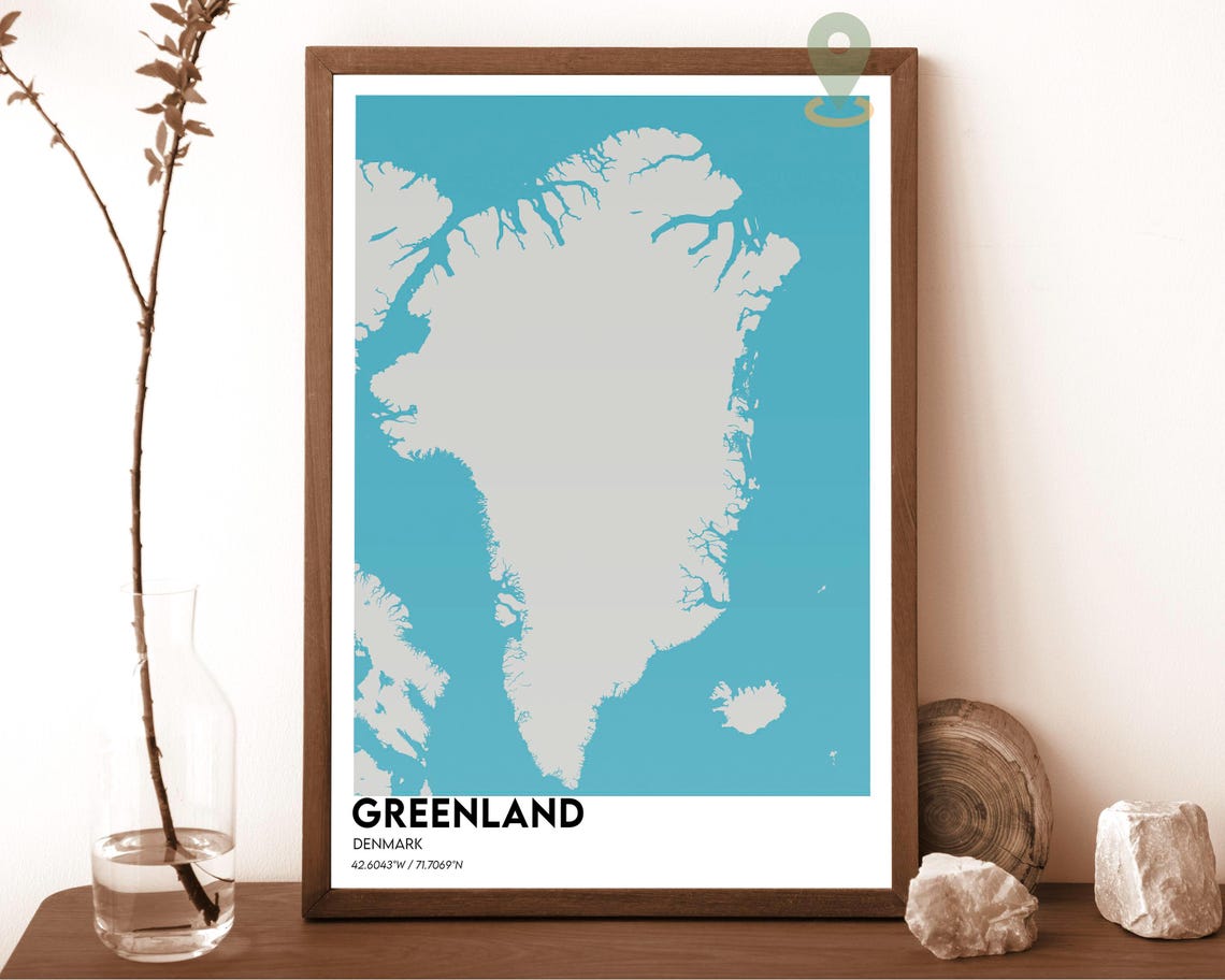 Greenland Map Greenland Map Print Greenland Wall Art Greenland Travel Poster Greenland Poster Greenland Photo Greenland Denmark - Image 4