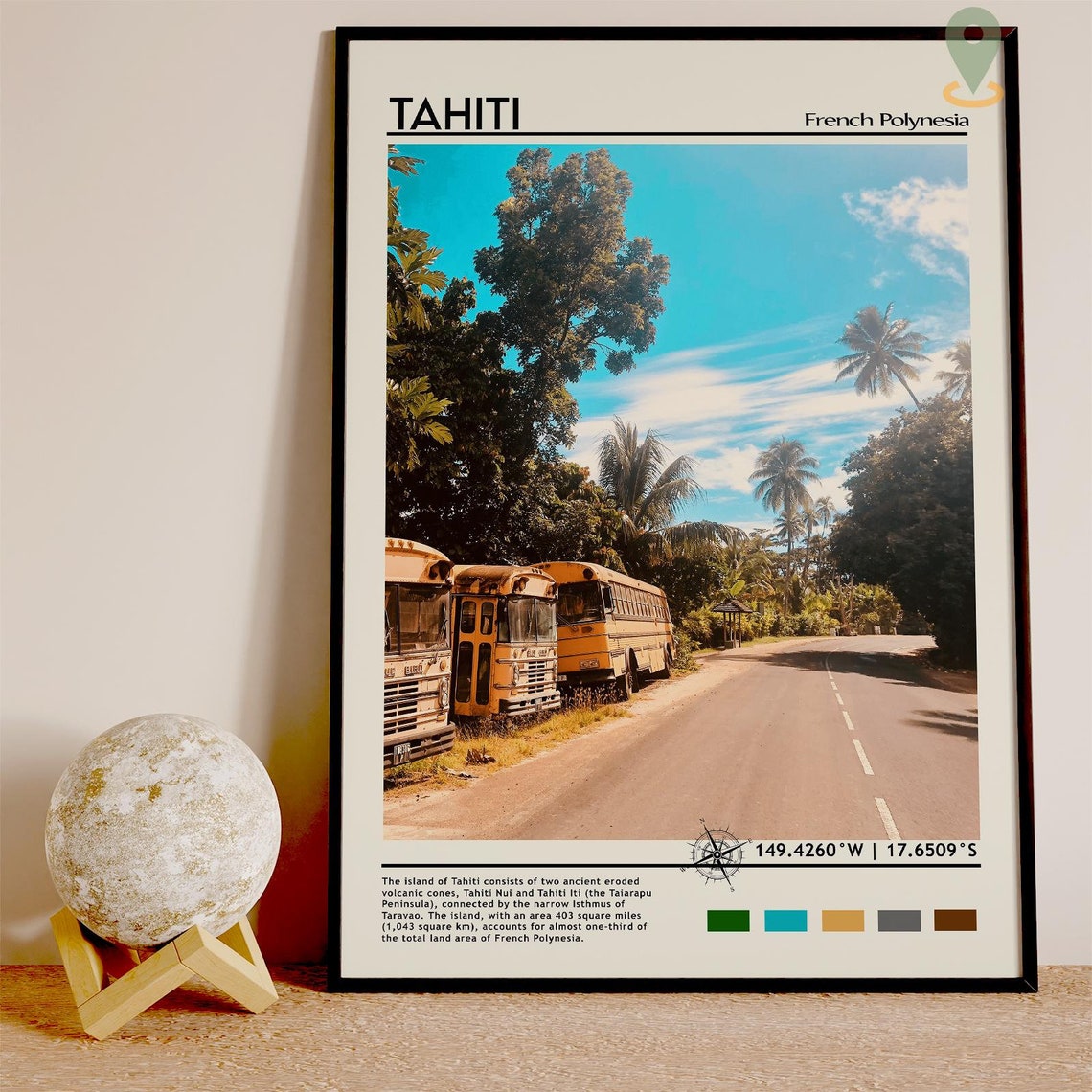 Tahiti Print Vintage Poster Tahiti Art Tahiti Poster Tahiti Photo Tahiti Poster Print Tahiti Wall Art French Polynesia Travel Gift - Image 5