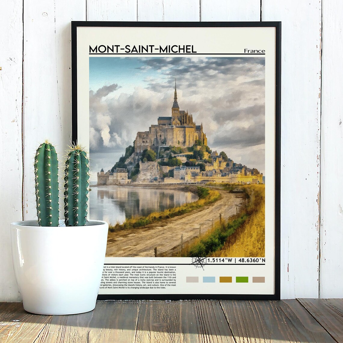 Mont Saint Michel France Tidal Island Abbey Normandy Travel Poster - Image 2