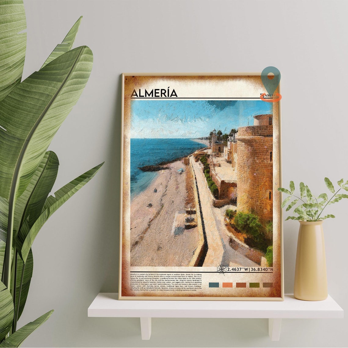 Almeria Print Almeria Poster Almeria Wall Art Almeria Travel Print Almeria Art Print Almeria Artwork Almeria Photo Spain Travel Print - Image 4