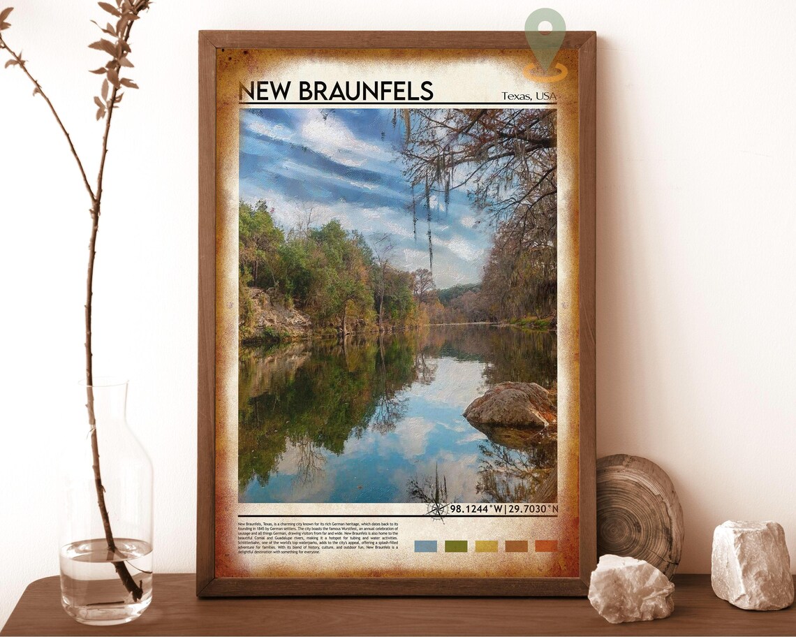 New Braunfels Print New Braunfels Wall Art New Braunfels Poster New Braunfels Photo New Braunfels Poster Print New Braunfels Texas - Image 6