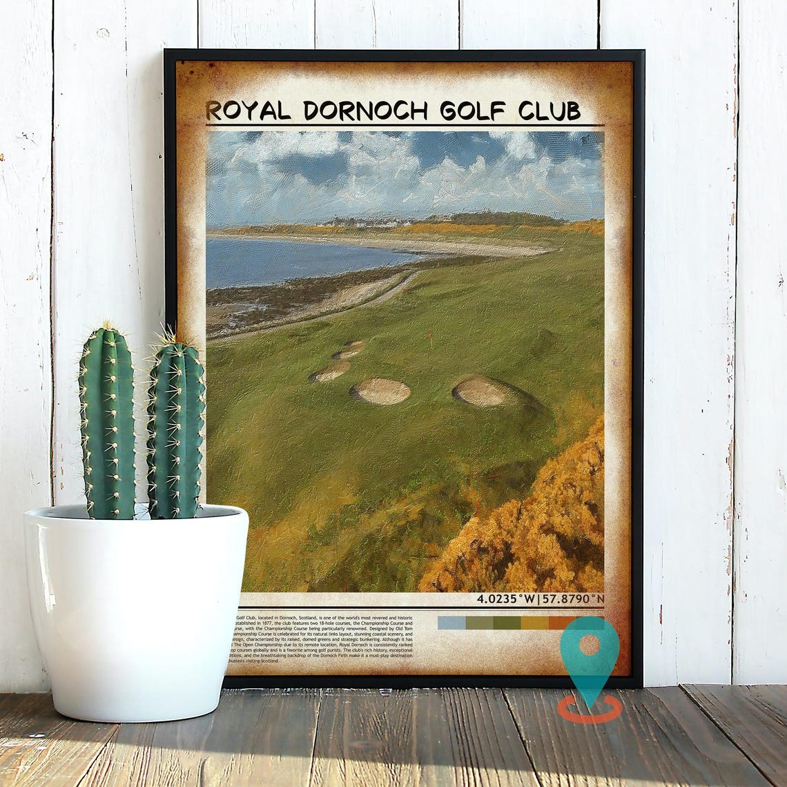 Royal Dornoch Print Royal Dornoch Poster Royal Dornoch Wall Art Royal Dornoch Travel Royal Dornoch Art Print Scotland Print Golf Print - Image 2