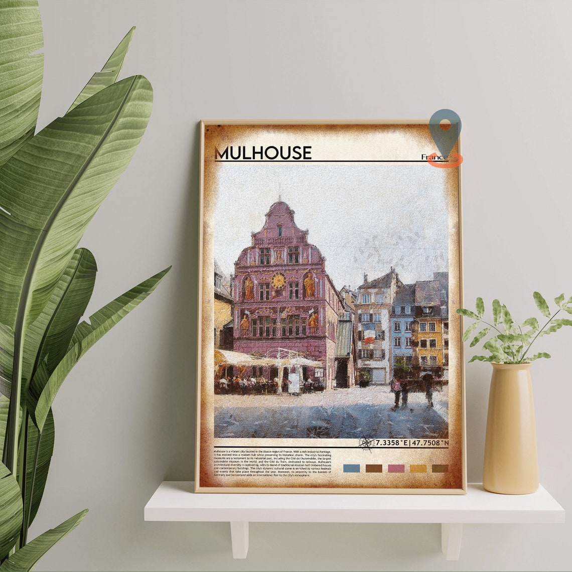 Mulhouse Print Mulhouse Poster Mulhouse Wall Art Mulhouse Travel Print Mulhouse Art Print Mulhouse Artwork Mulhouse Photo France Art - Image 4
