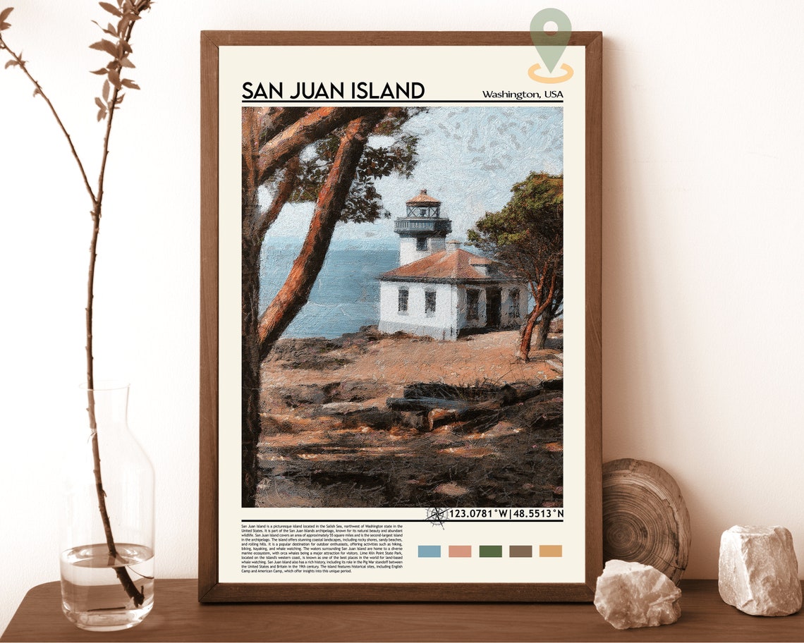 San Juan Island Print San Juan Island Poster San Juan Island Wall Art San Juan Island Travel Print San Juan Island Art Print Washignton