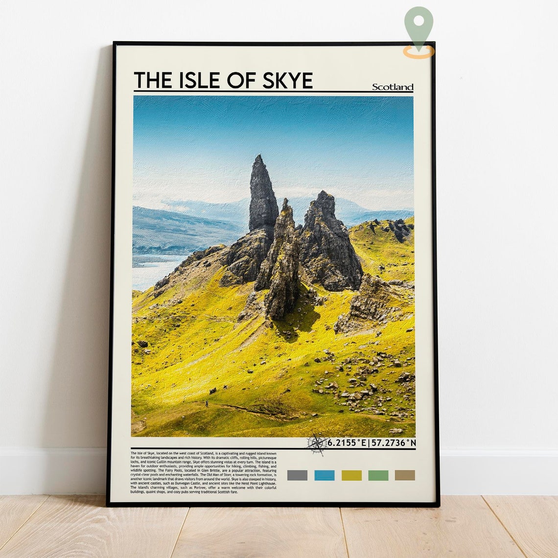 Isle Of Skye Travel Print Wall Art Isle Of Skye Wall Hanging Home Dcor Isle Of Skye Gift Art Lovers Scotland Art Lover Gift Isle Of Skye - Image 2