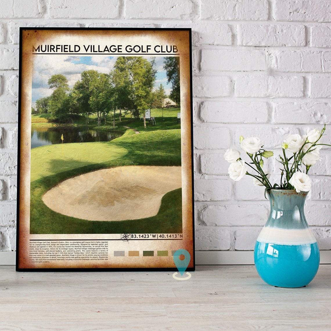 Muirfield Village Golf Club Ohio Championship Course Scene Poster - Image 3