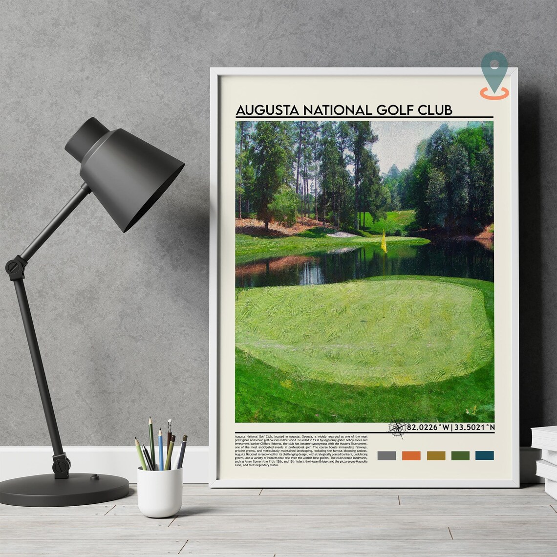 Augusta National Golf Club Georgia Masters Course Travel Poster - Image 2