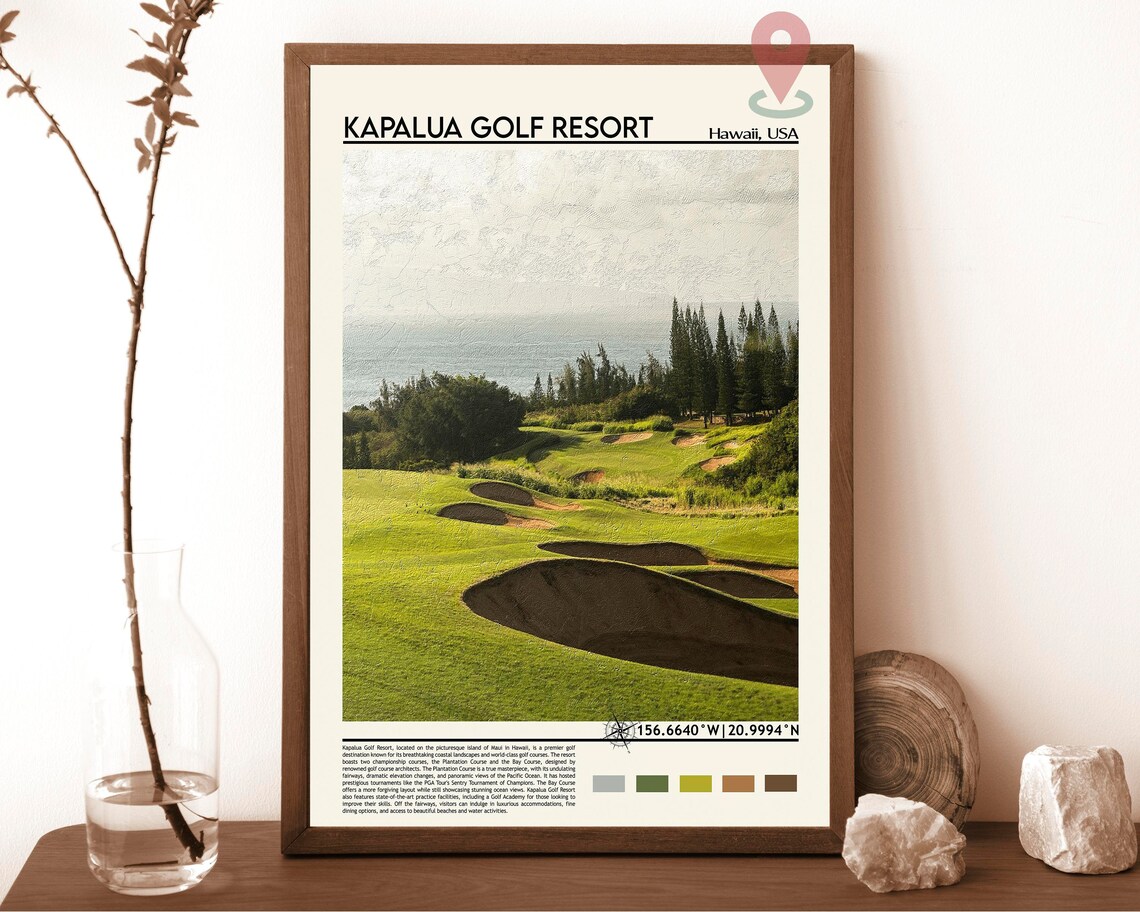 Kapalua Golf Print Kapalua Golf Poster Kapalua Golf Wall Art Kapalua Golf Travel Kapalua Golf Art Print Kapalua Golf Hawaii Print