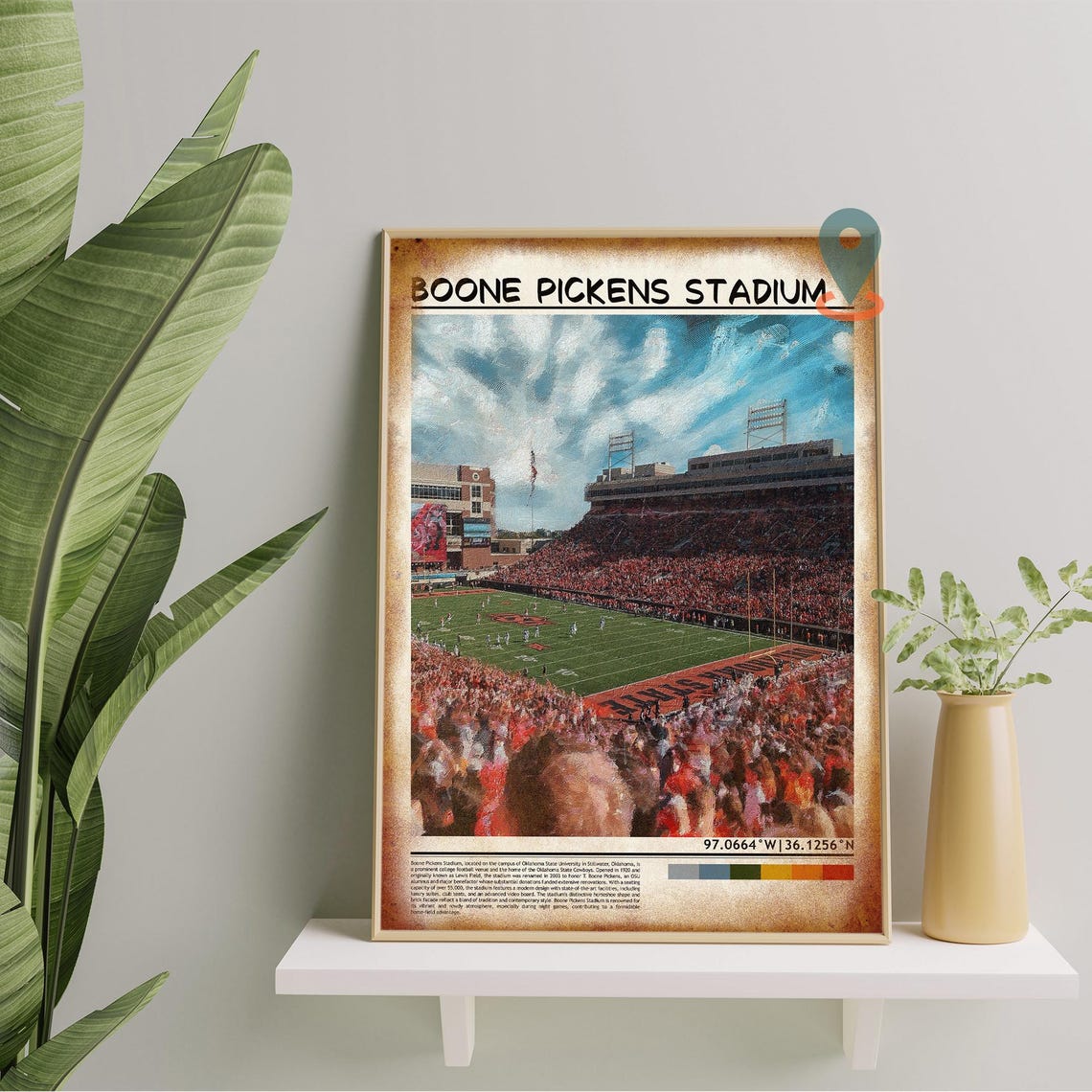 Boone Pickens Stadium Oklahoma State Football Game Day Sports Poster - Image 5
