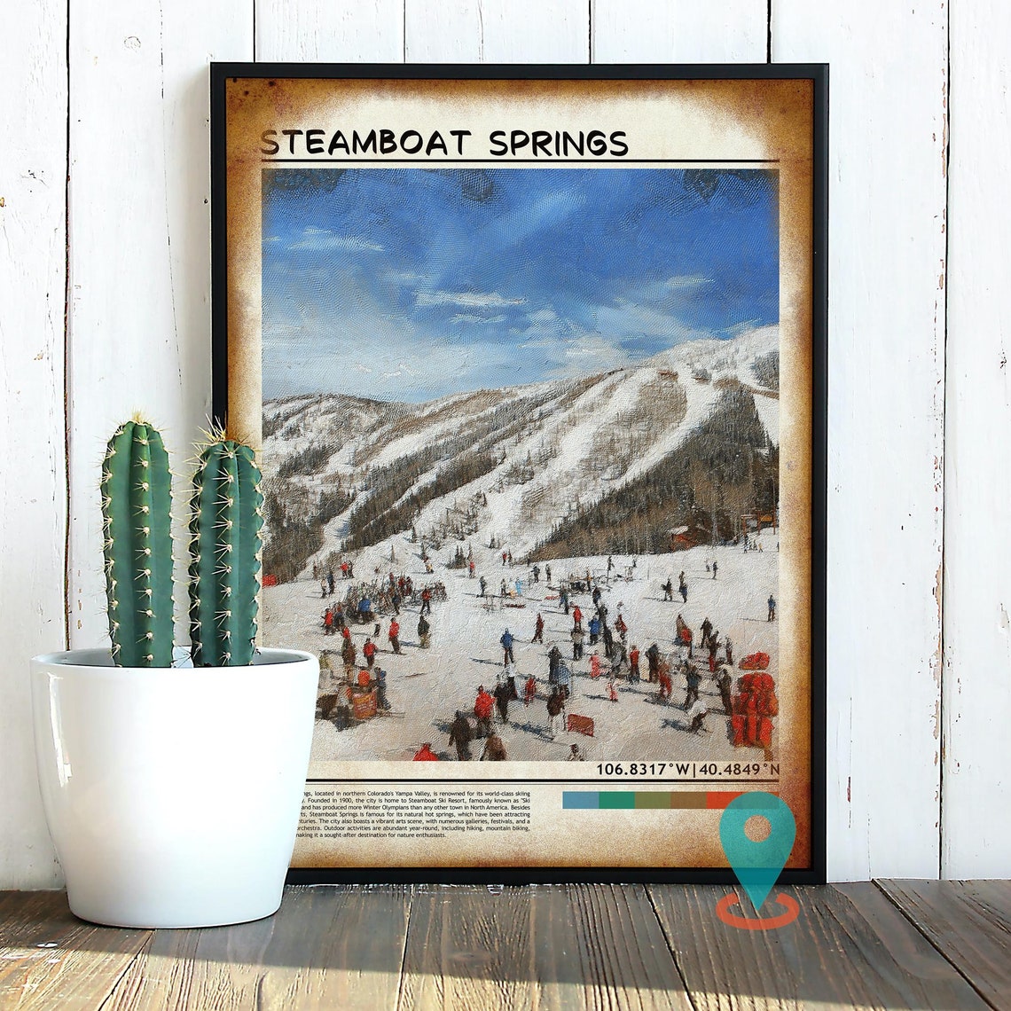 Steamboat Springs Print Steamboat Springs Poster Steamboat Springs Wall Art Steamboat Springs Colorado Poster Steamboat Springs Ski - Image 2