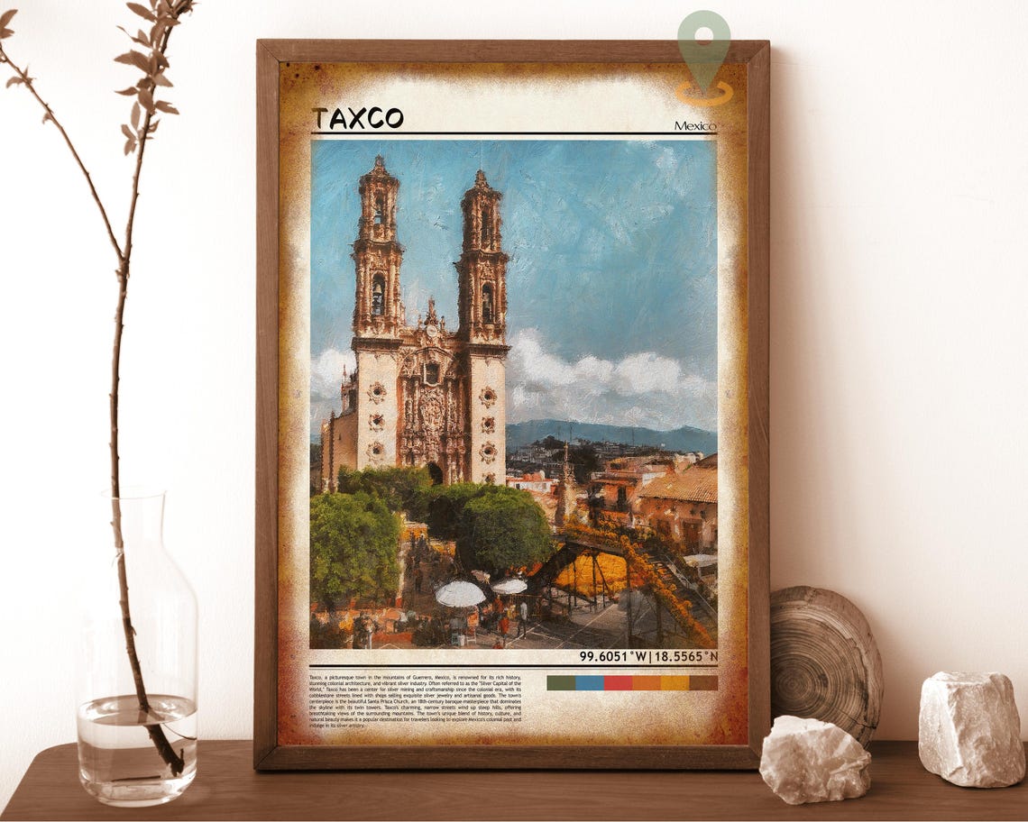 Taxco Print Taxco Wall Art Taxco Poster Taxco Photo Taxco Poster Print Taxco Travel Poster Taxco Mexico - Image 6