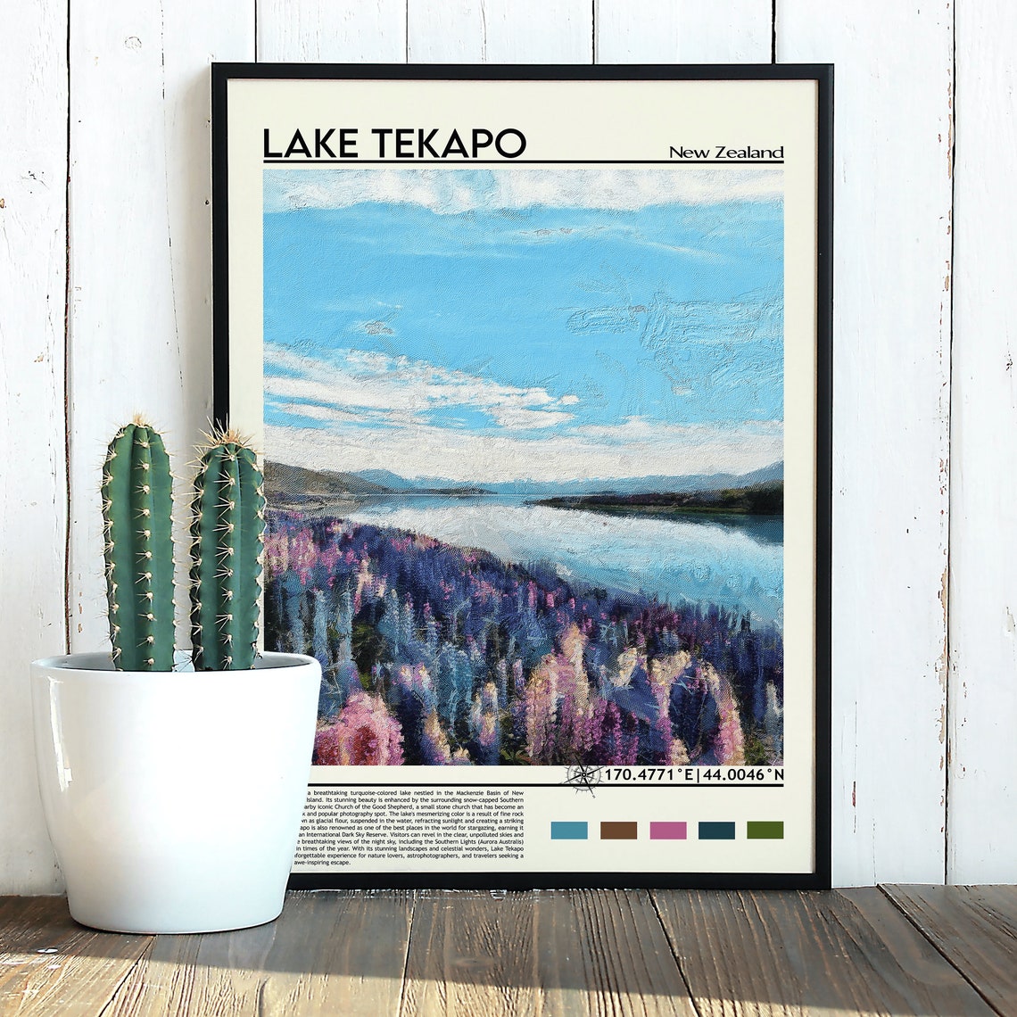 Lake Tekapo Print Lake Tekapo Poster Lake Tekapo Wall Art Lake Tekapo Travel Print Lake Tekapo Art Print Lake Tekapo Art New Zealand - Image 5