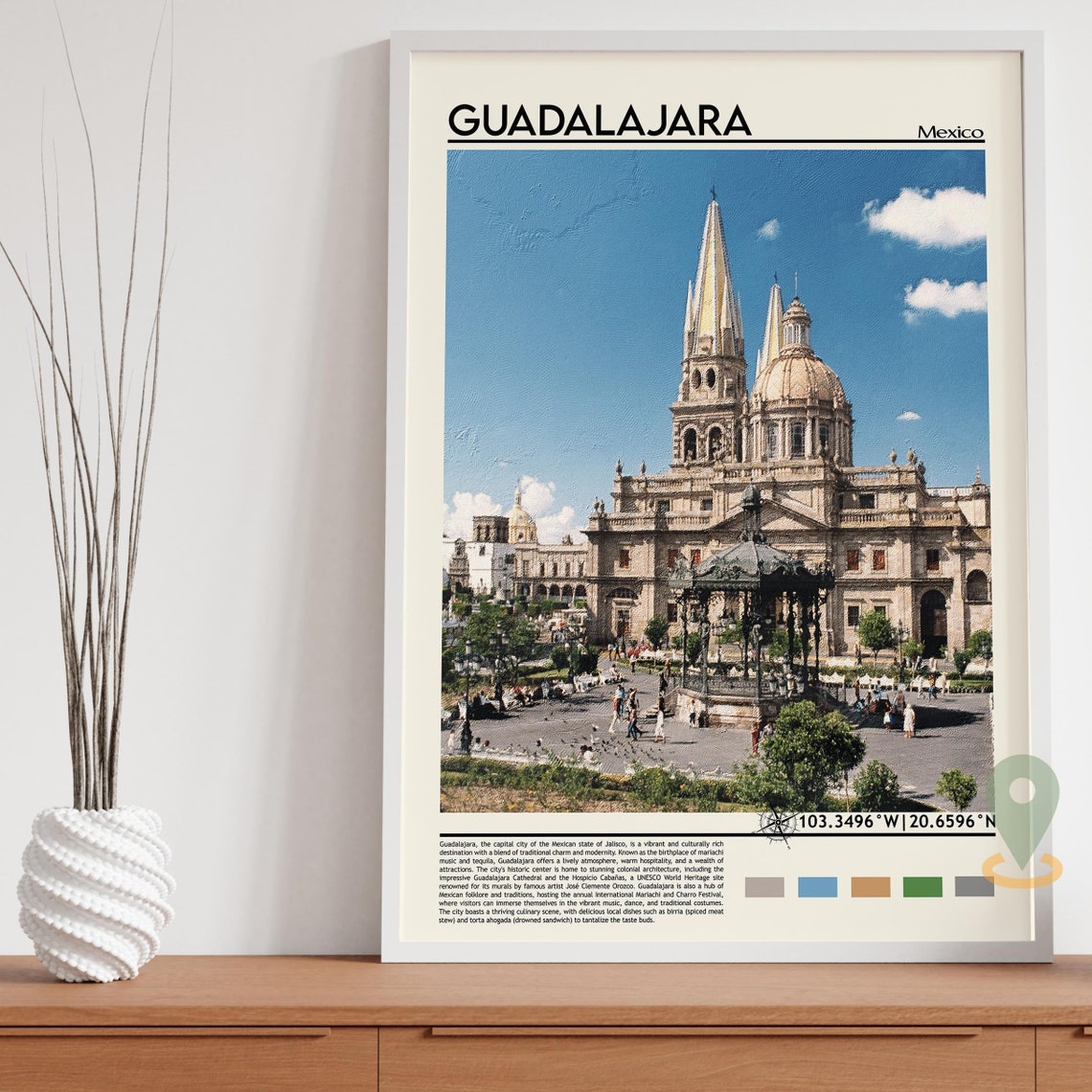 Guadalajara Travel Poster Guadalajara Wall Art Guadalajara Poster Print Guadalajara Photo Guadalajara Decor Mexico Guadalajara City - Image 3