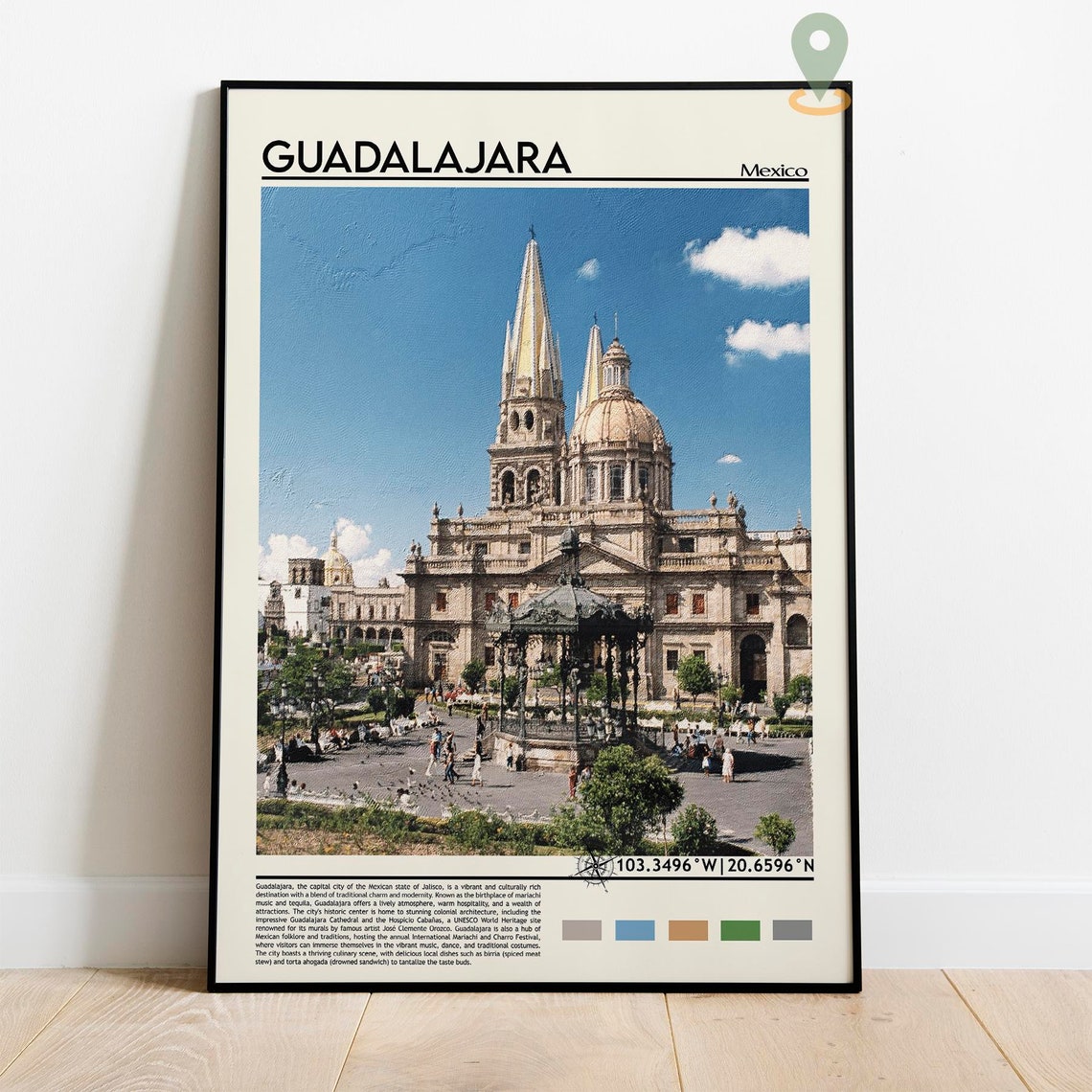 Guadalajara Travel Poster Guadalajara Wall Art Guadalajara Poster Print Guadalajara Photo Guadalajara Decor Mexico Guadalajara City - Image 2