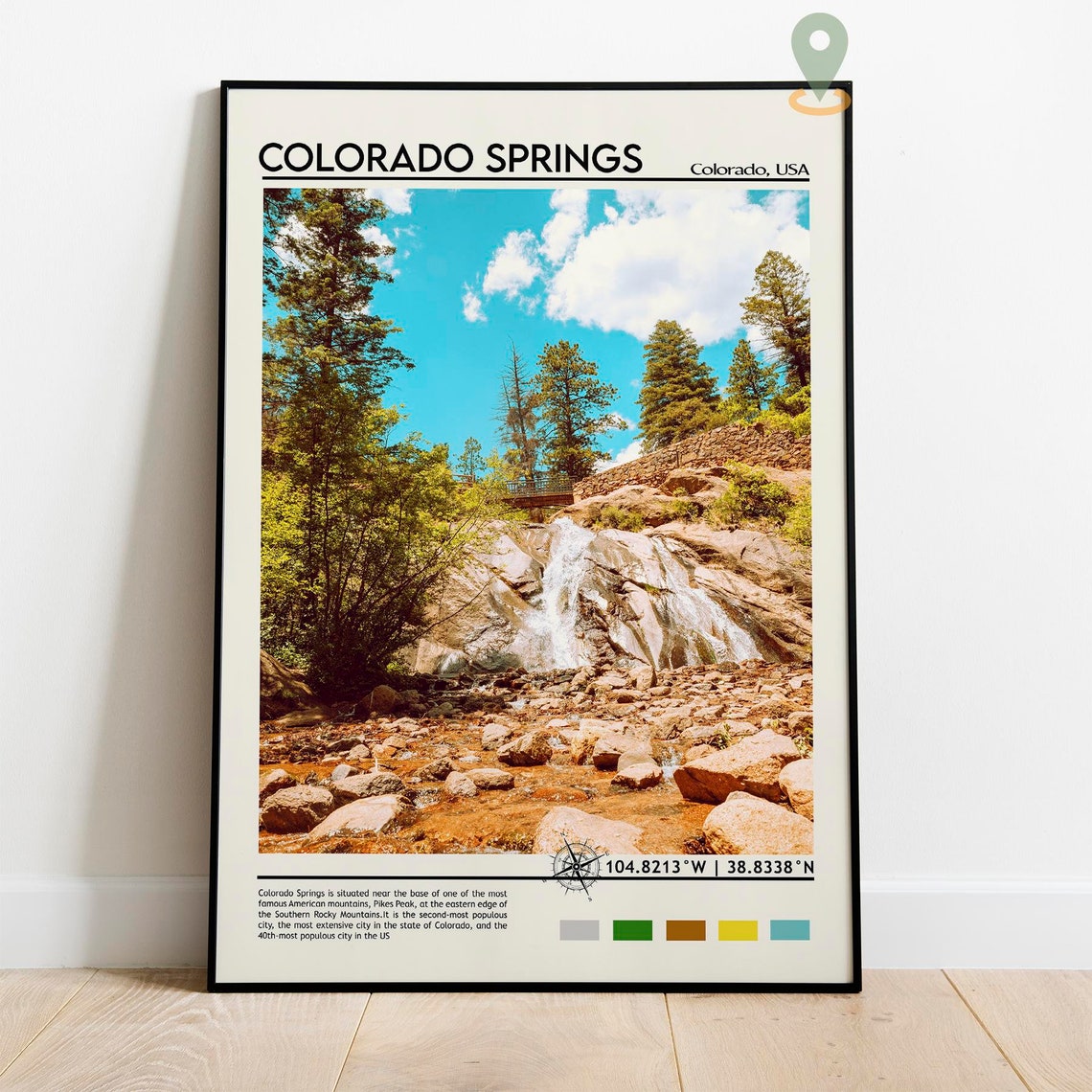 Colorado Springs Print Colorado Springs Poster Colorado Springs Wall Art Colorado Springs Travel Colorado Print Colorado Wall Art - Image 2