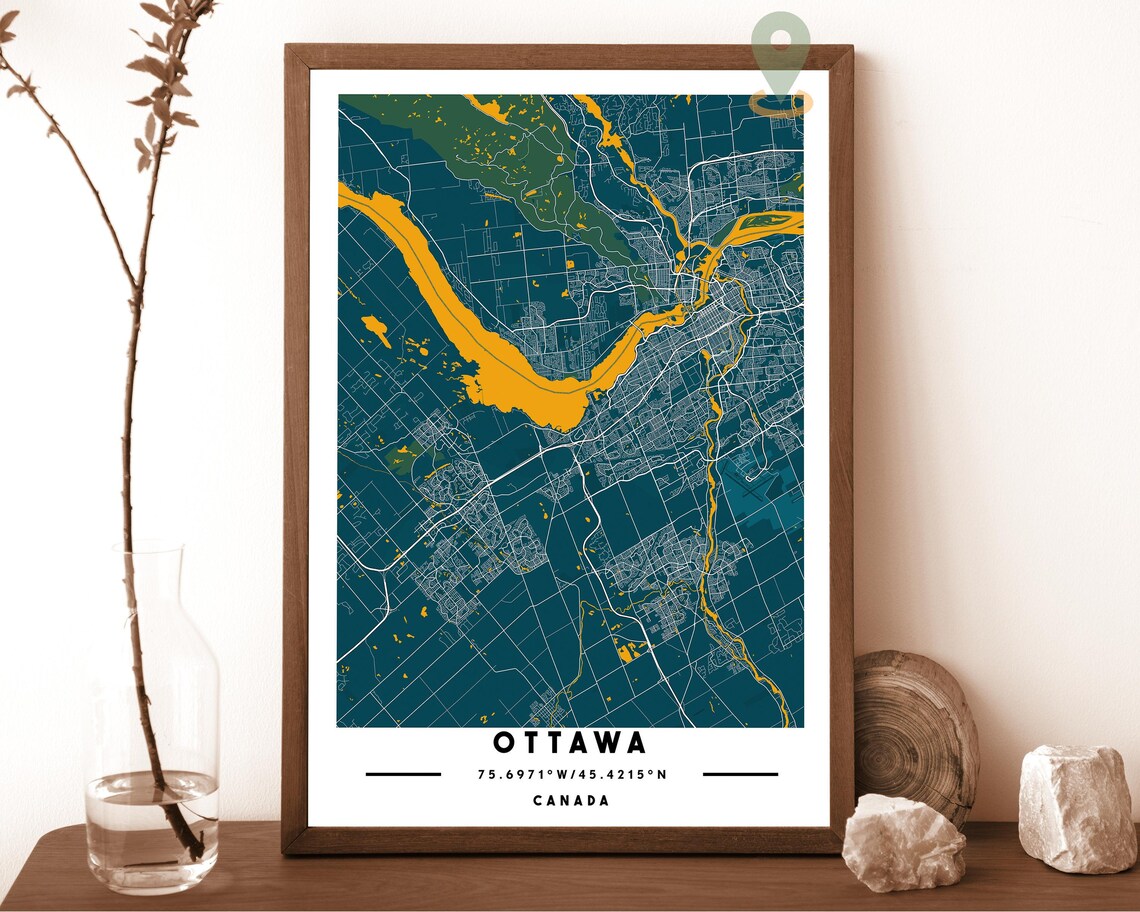 Ottawa Canada City Street Map Modern Minimal Art Print for Canadian Homes - Image 5
