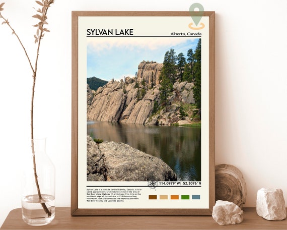 Sylvan Lake Print Sylvan Lake Art Sylvan Lake Poster Sylvan Lake Photo Sylvan Lake Poster Print Sylvan Lake Painting Alberta Poster