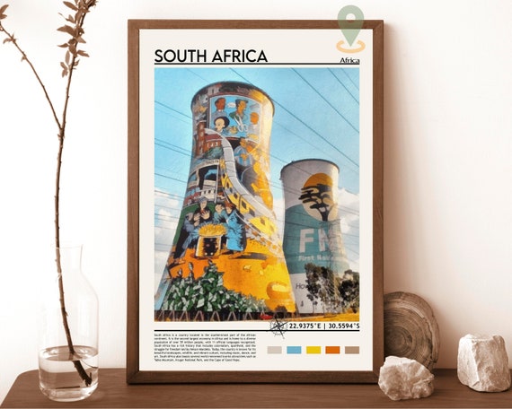 South Africa Print South Africa Poster South Africa Wall Art South Africa Travel South Africa Art Print South Africa Artwork Jozi Art