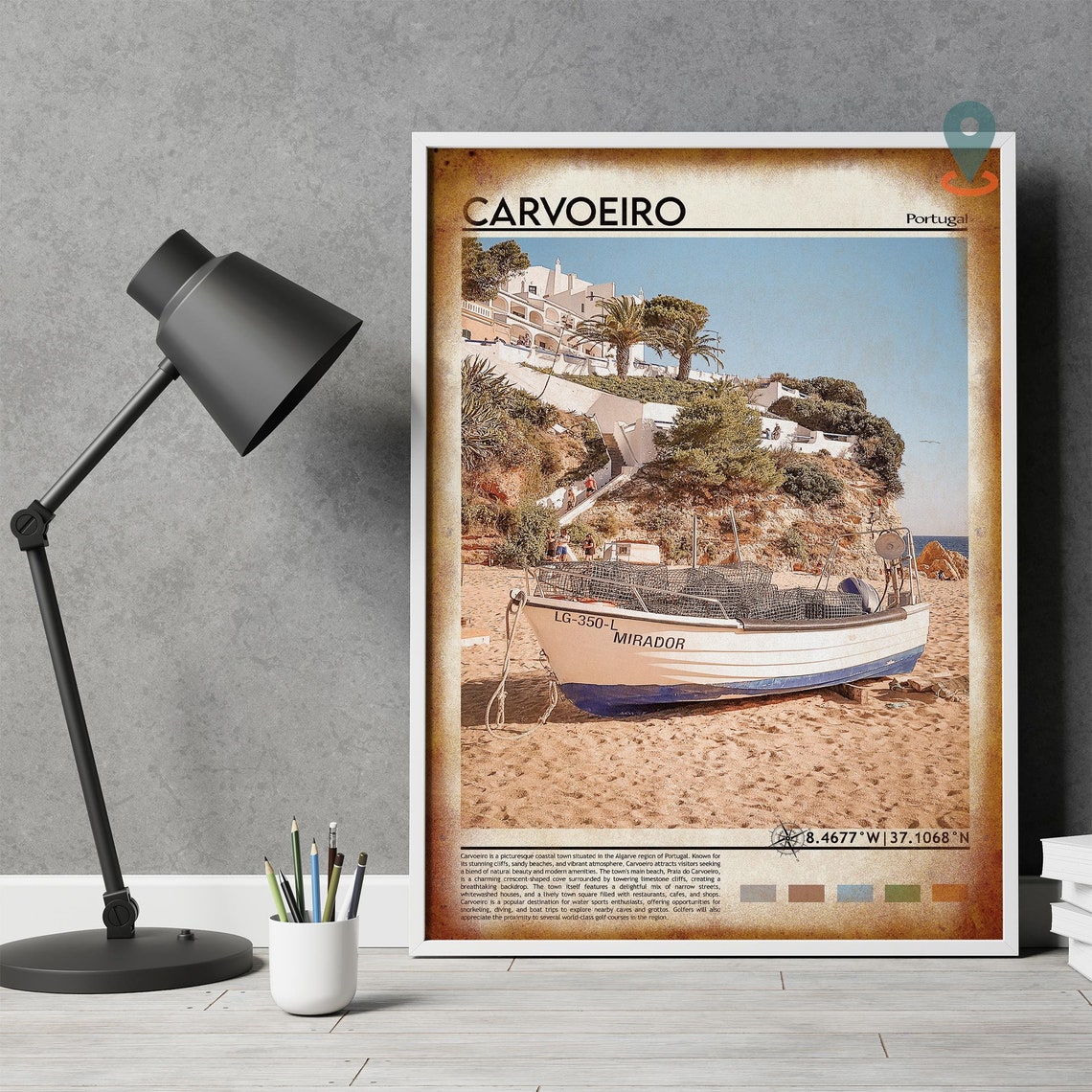 Carvoeiro Print Carvoeiro Poster Carvoeiro Wall Art Carvoeiro Travel Carvoeiro Art Print Carvoeiro Artwork Algarve Poster Print - Image 4