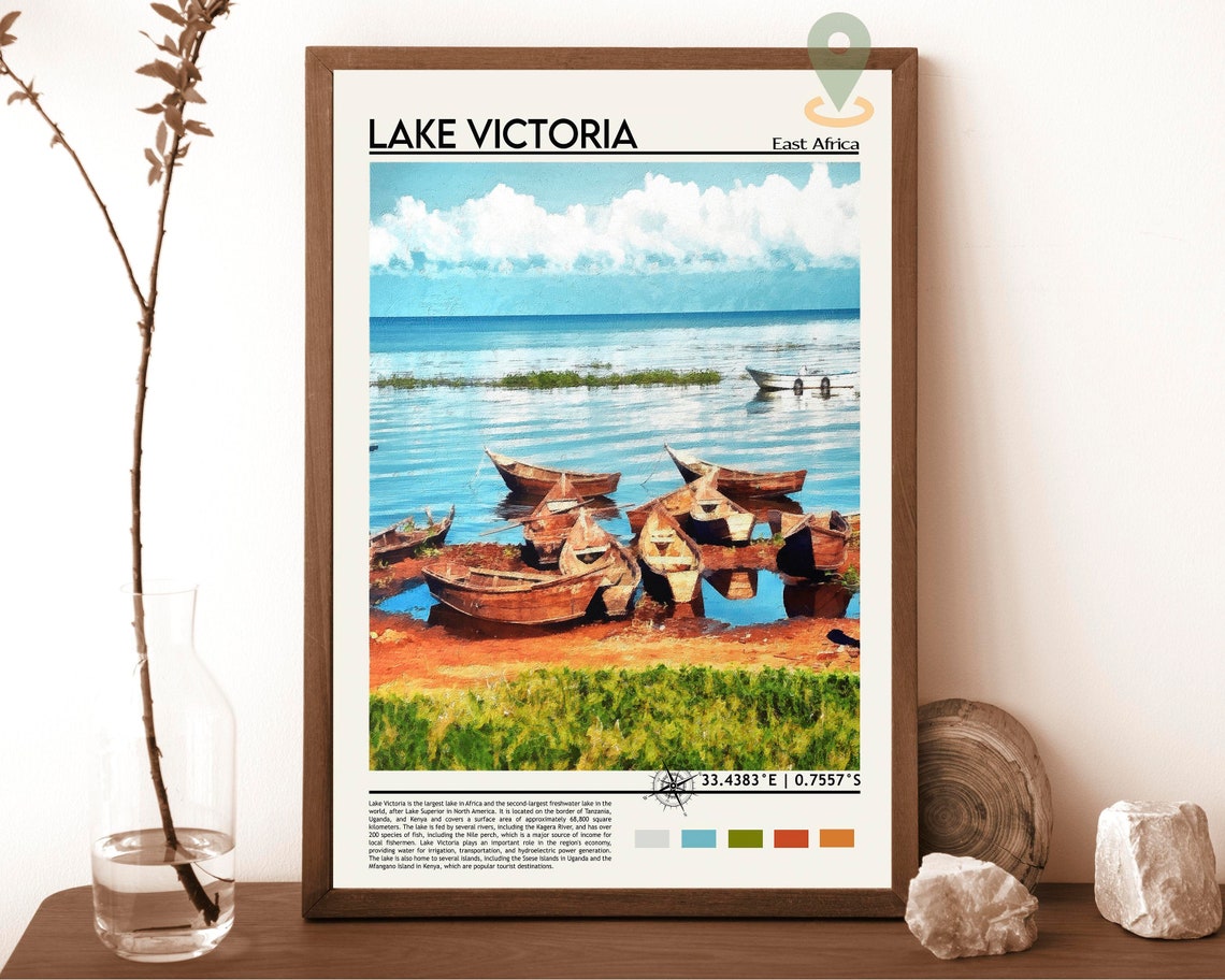 Lake Victoria Print Lake Victoria Art Lake Victoria Poster Lake Victoria Photo Lake Victoria Wall Art Lake Victoria Beach East Africa