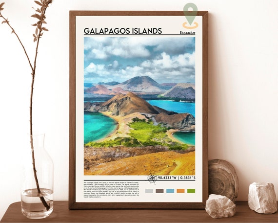 Galpagos Islands Print Galpagos Islands Poster Galpagos Islands Wall Art Galpagos Islands Travel Galpagos Islands Art Ecuador Art