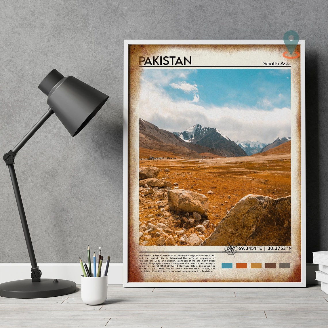 Pakistan Print Pakistan Art Pakistan Poster Pakistan Photo Pakistan Poster Print Pakistan Painting Islamabad Travel Poster Islamabad - Image 3