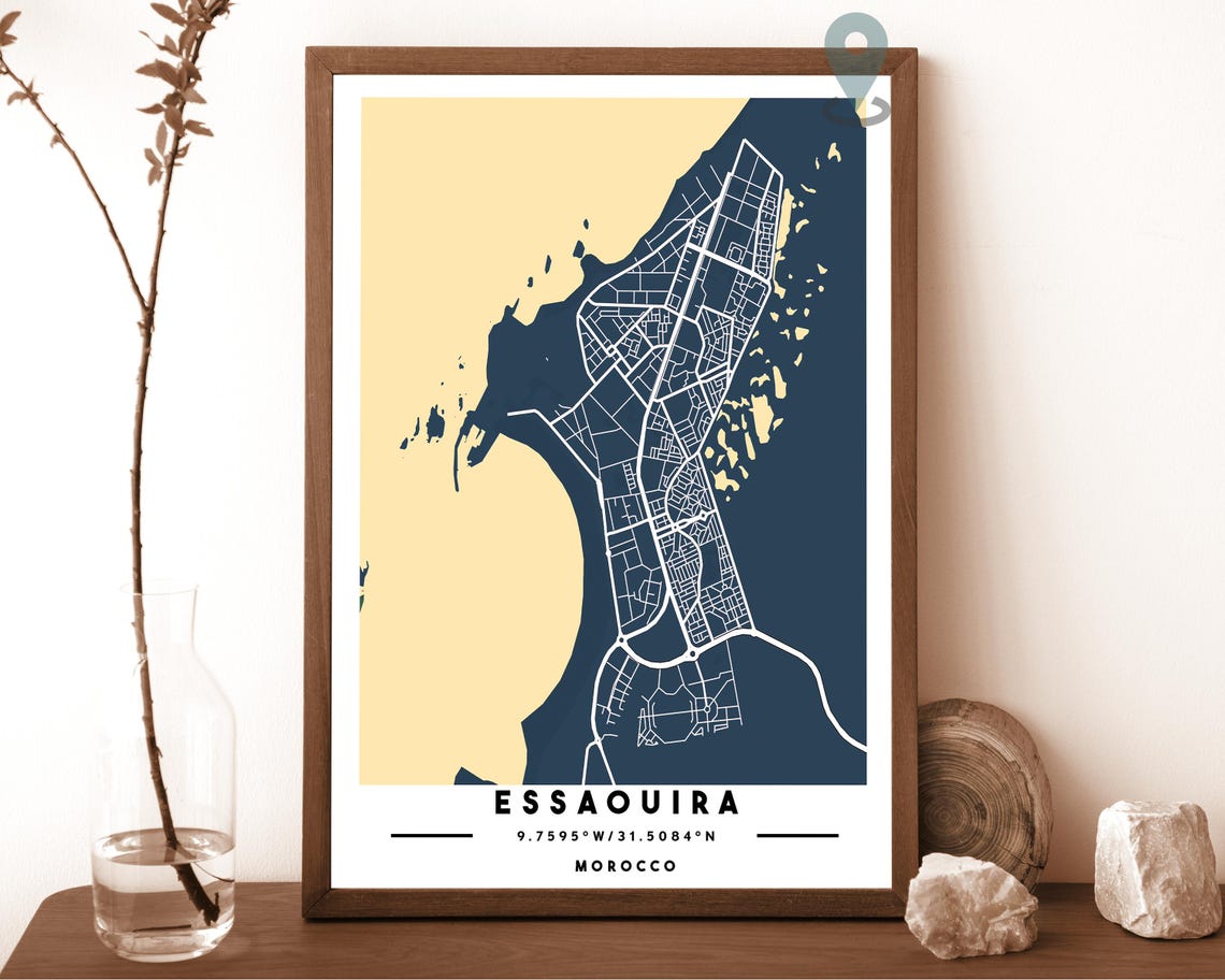 Essaouira Map Essaouira Map Print Essaouira Wall Art Essaouira Travel Poster Essaouira Poster Essaouira Photo Essaouira City Morocco - Image 2
